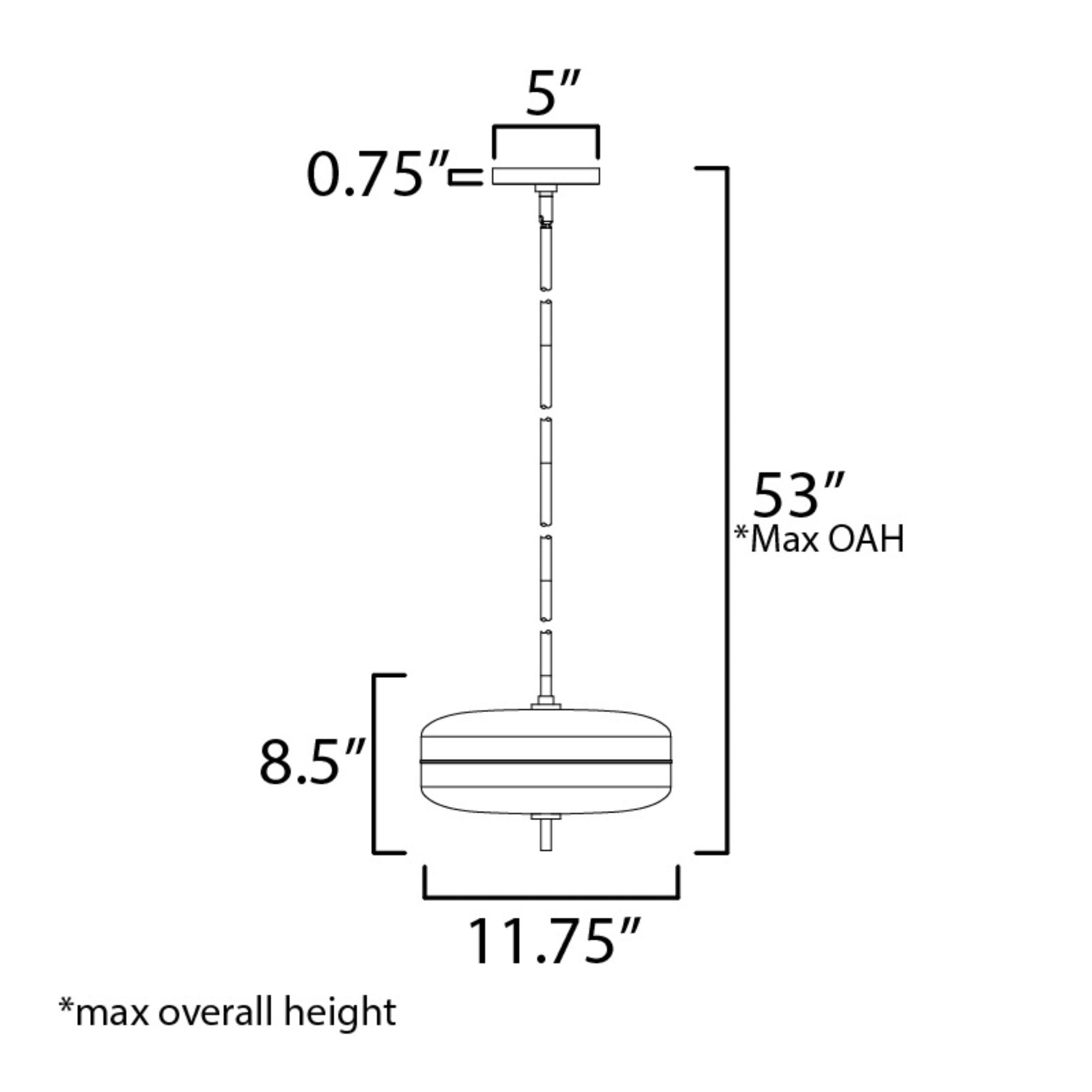 Voto 12" 2-Light LED Pendant, Natural Aged Brass Finish