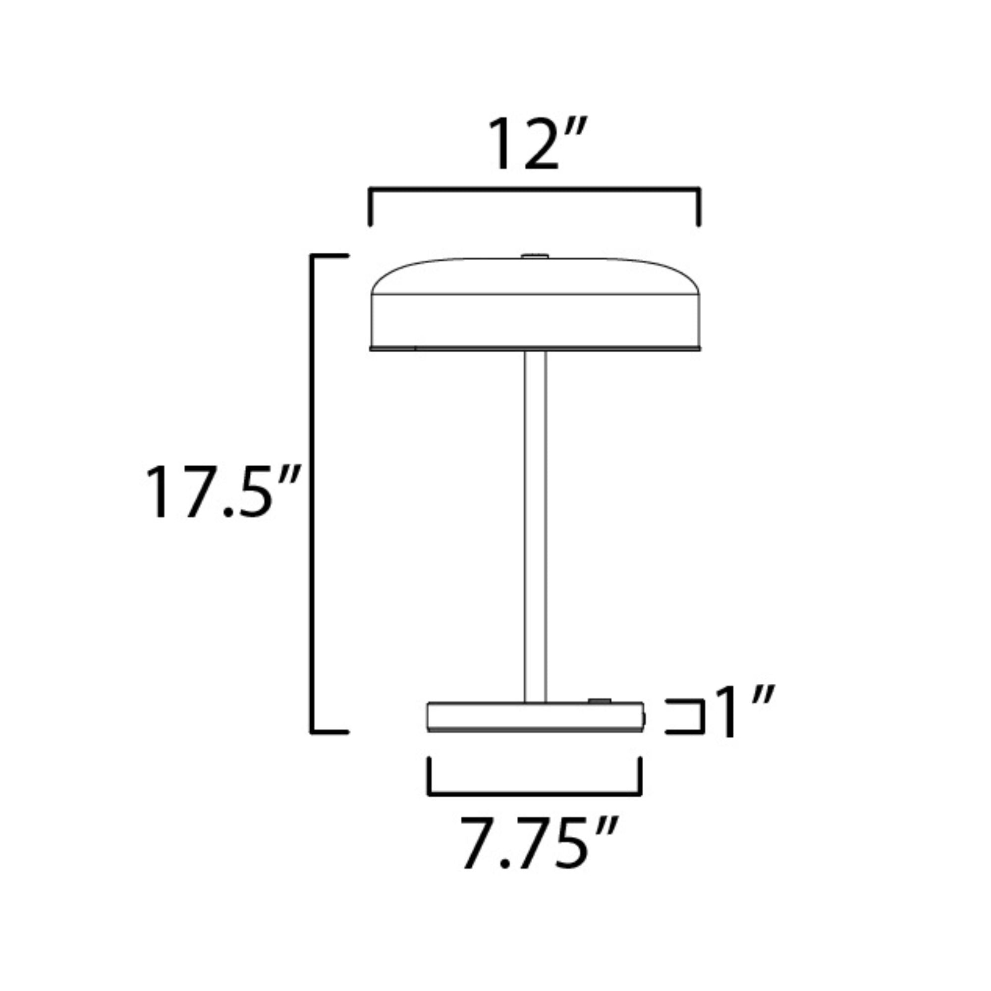 Voto 18" LED Table Lamp, Gunmetal Finish