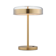 Voto 18" LED Table Lamp, Natural Aged Brass Finish