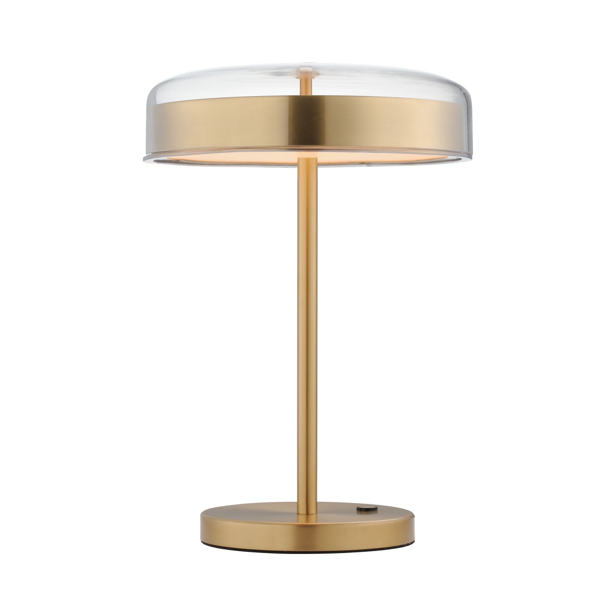 Voto 18" LED Table Lamp, Natural Aged Brass Finish