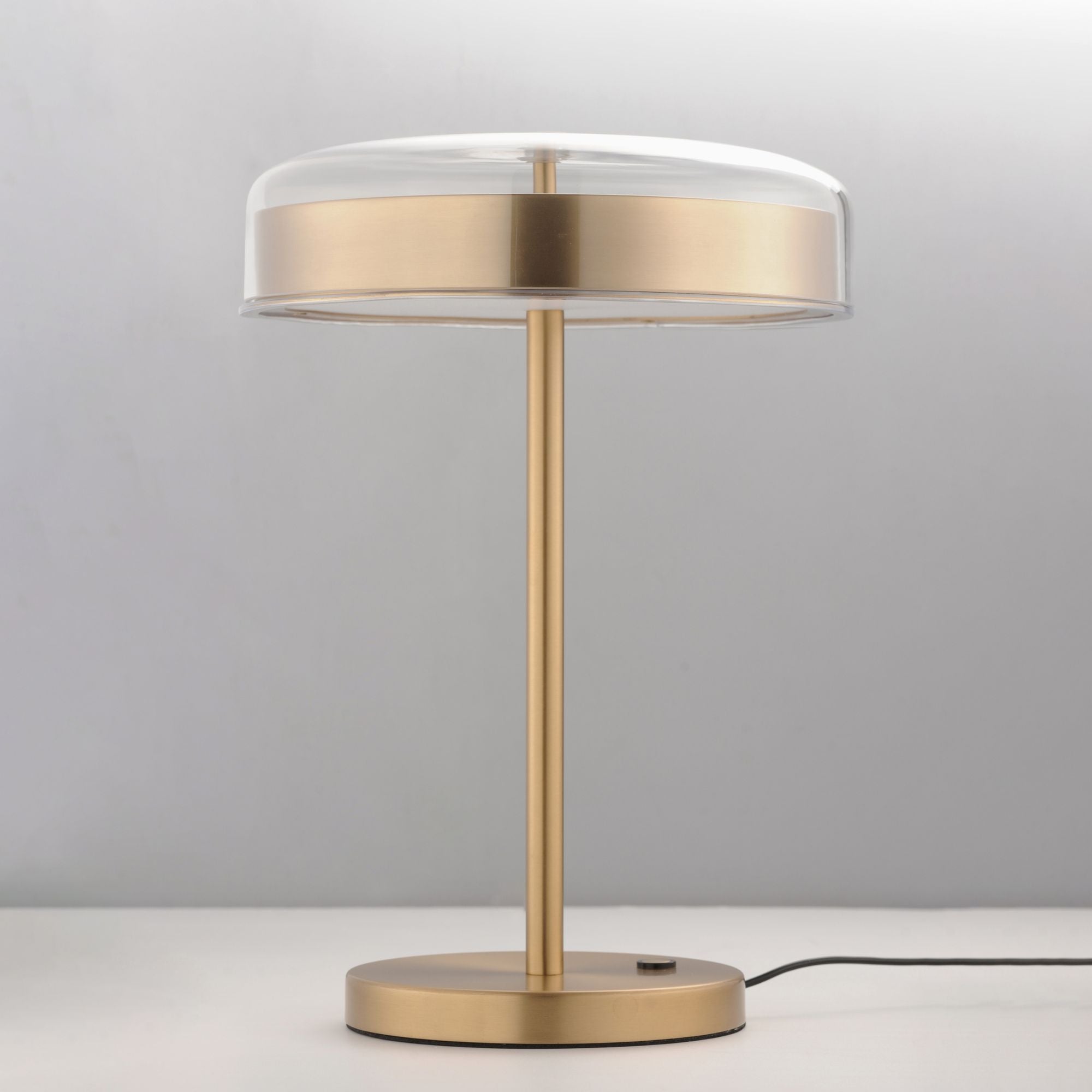 Voto 18" LED Table Lamp, Natural Aged Brass Finish