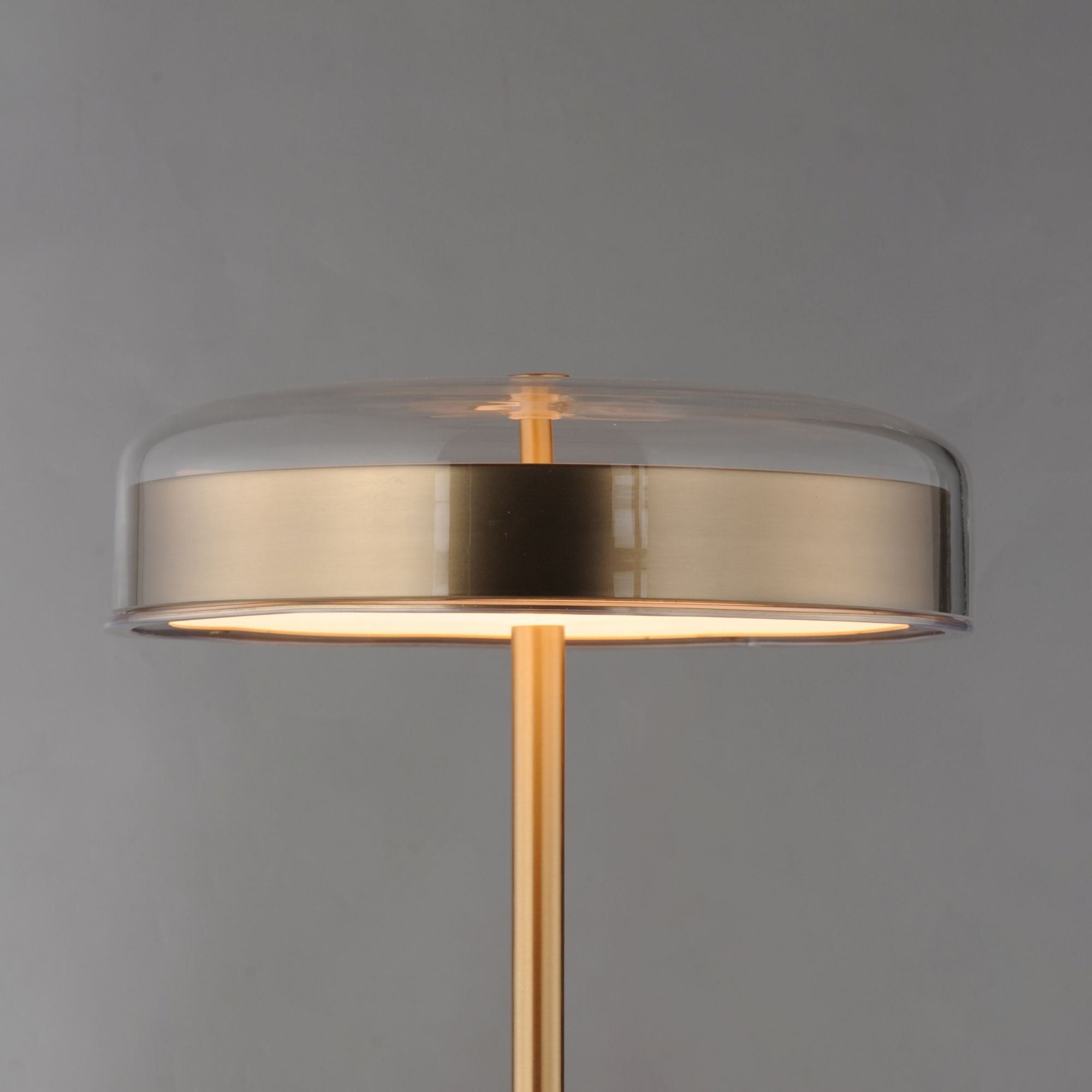 Voto 18" LED Table Lamp, Natural Aged Brass Finish