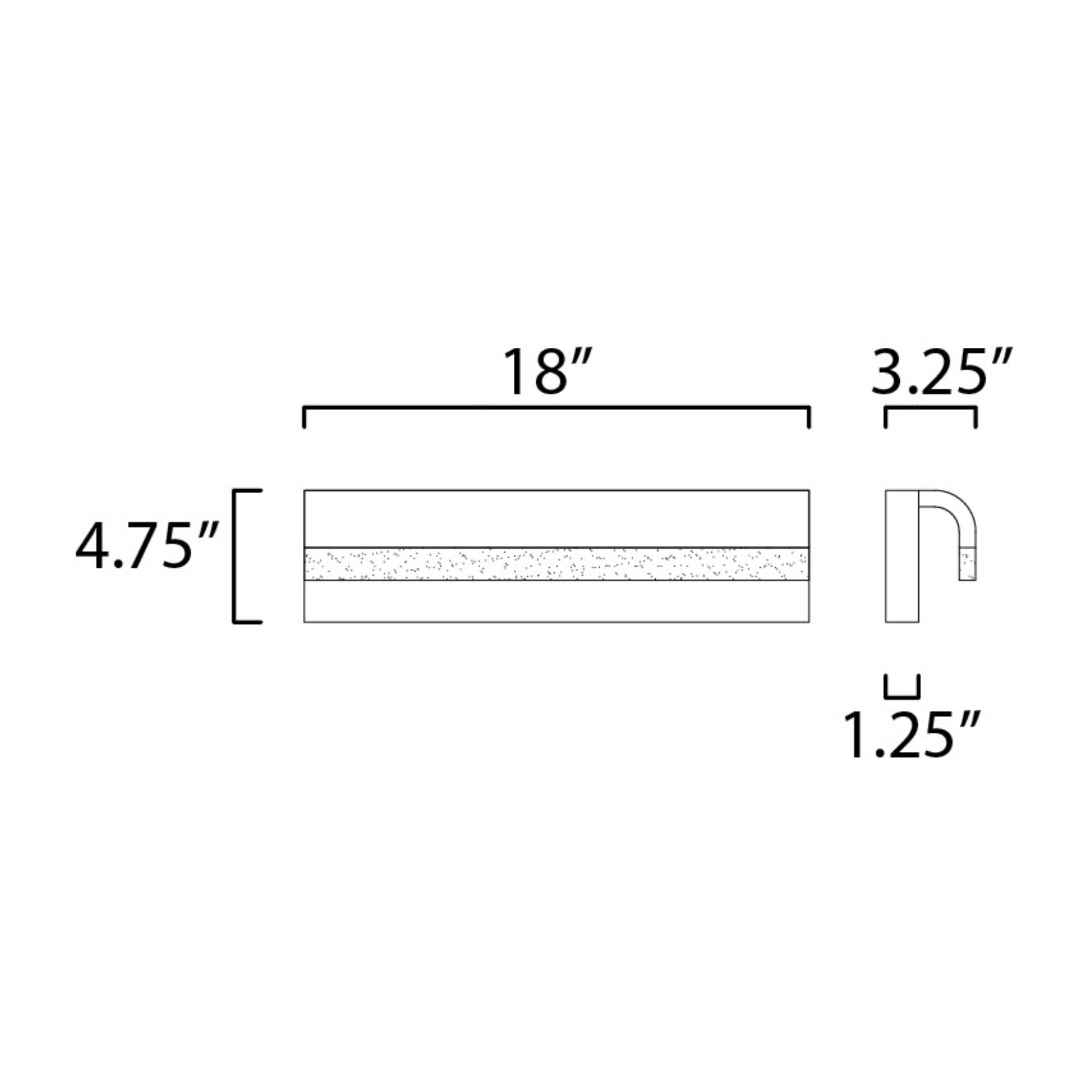 Waterfall 18" LED Bath Vanity, Polished Chrome Finish