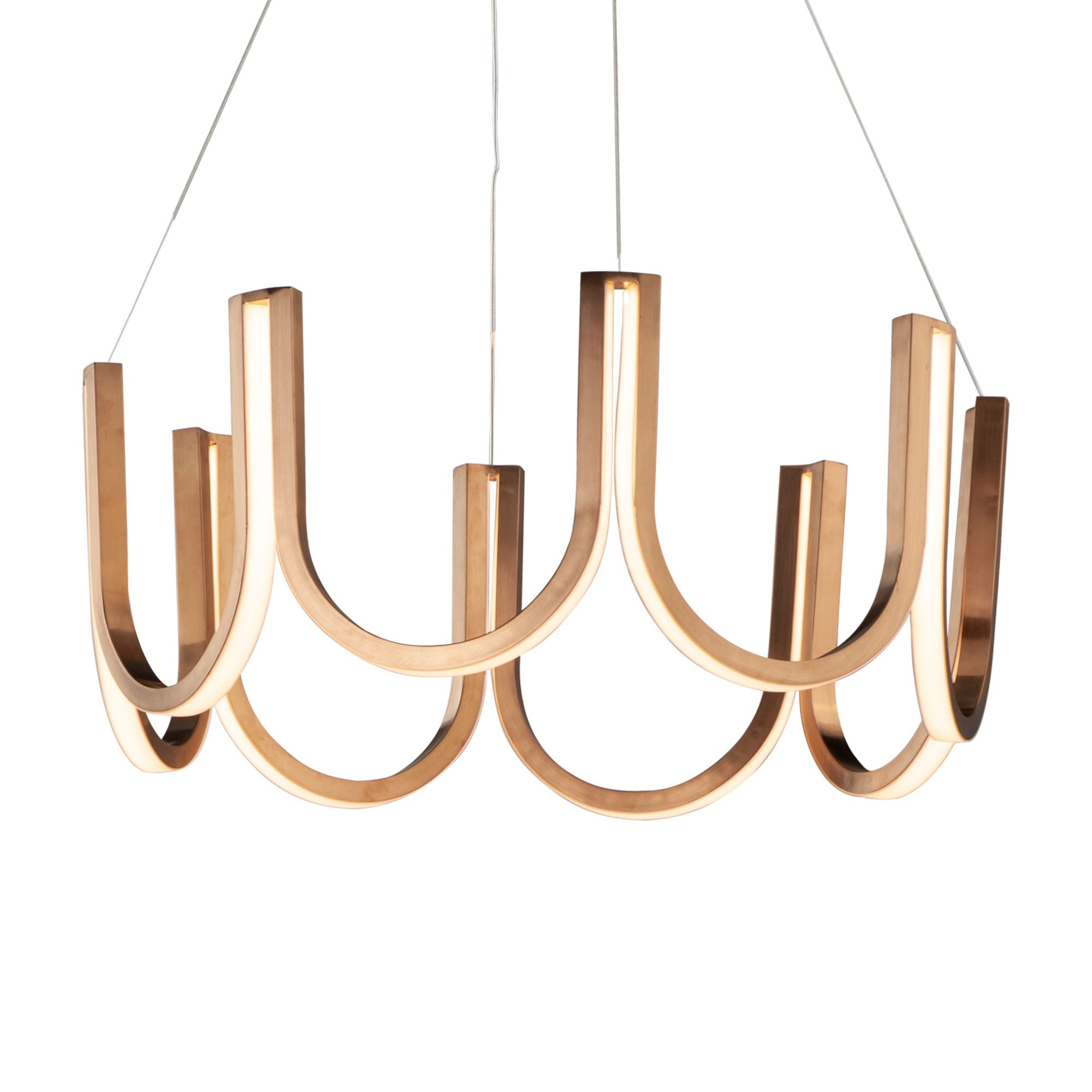 You 26" LED Pendant, Brushed Champagne Finish