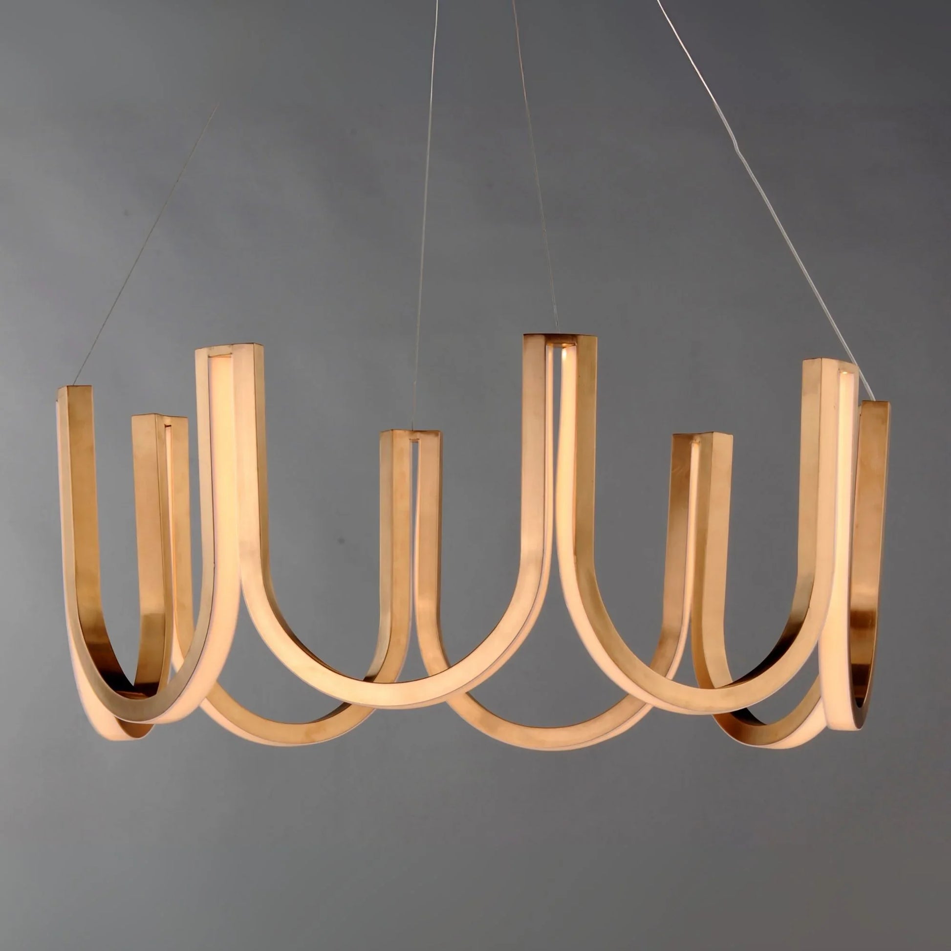 ET2 Lighting - You 26" LED Pendant, Brushed Champagne Finish | Bees Lighting