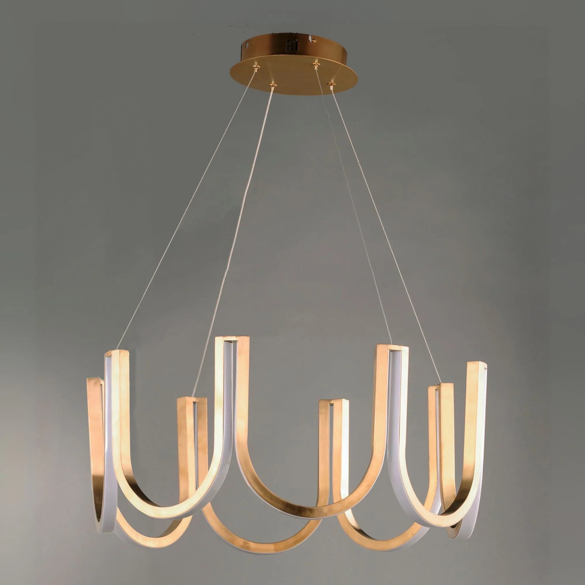 ET2 Lighting - You 26" LED Pendant, Brushed Champagne Finish | Bees Lighting