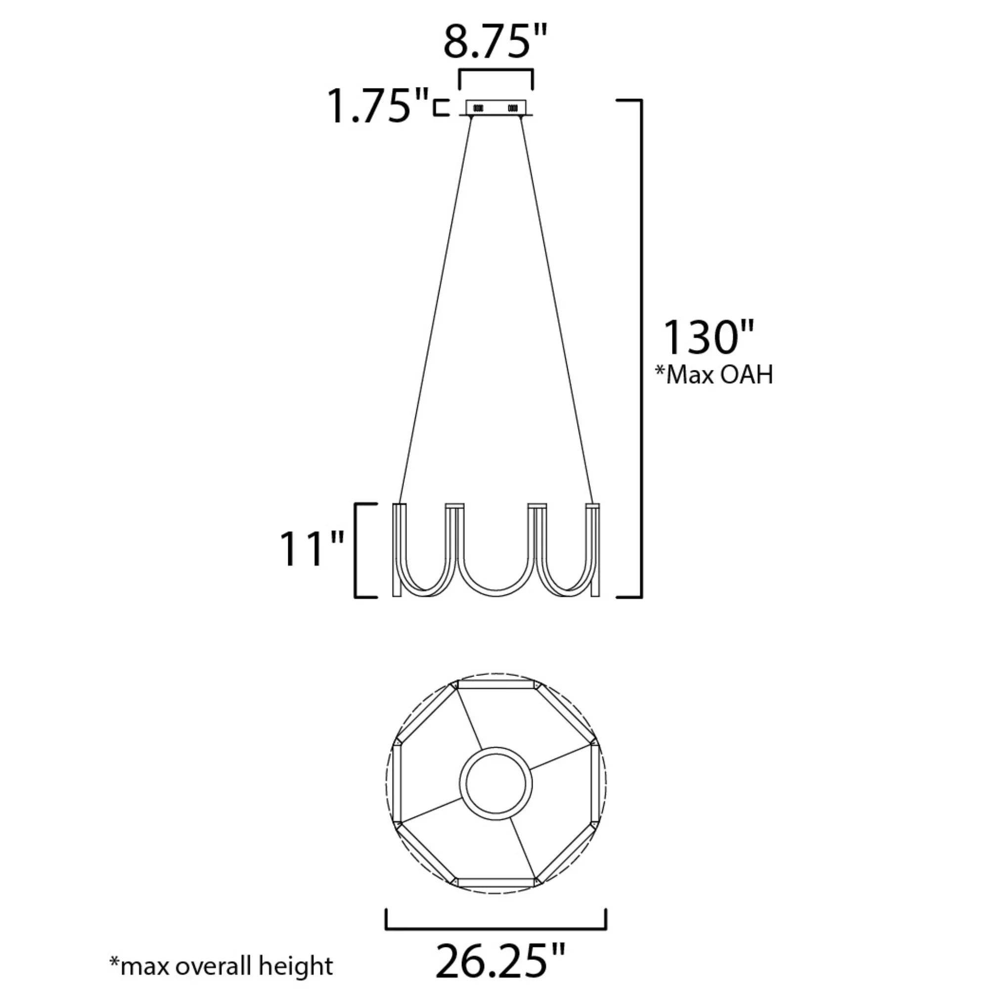 ET2 Lighting - You 26" LED Pendant, Brushed Champagne Finish | Bees Lighting