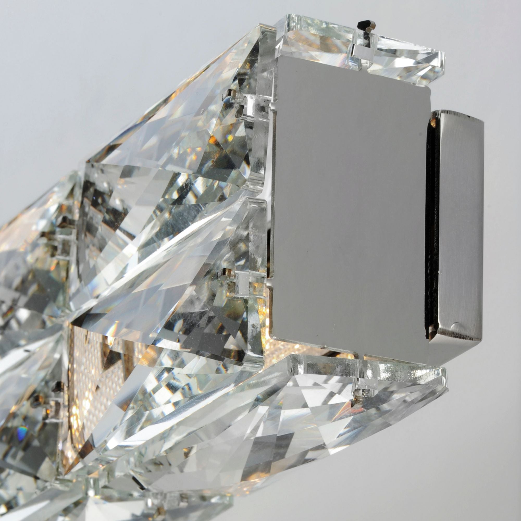 Zephyr 24" LED Bath Vanity, Polished Chrome Finish with Rectangular Beveled Crystals