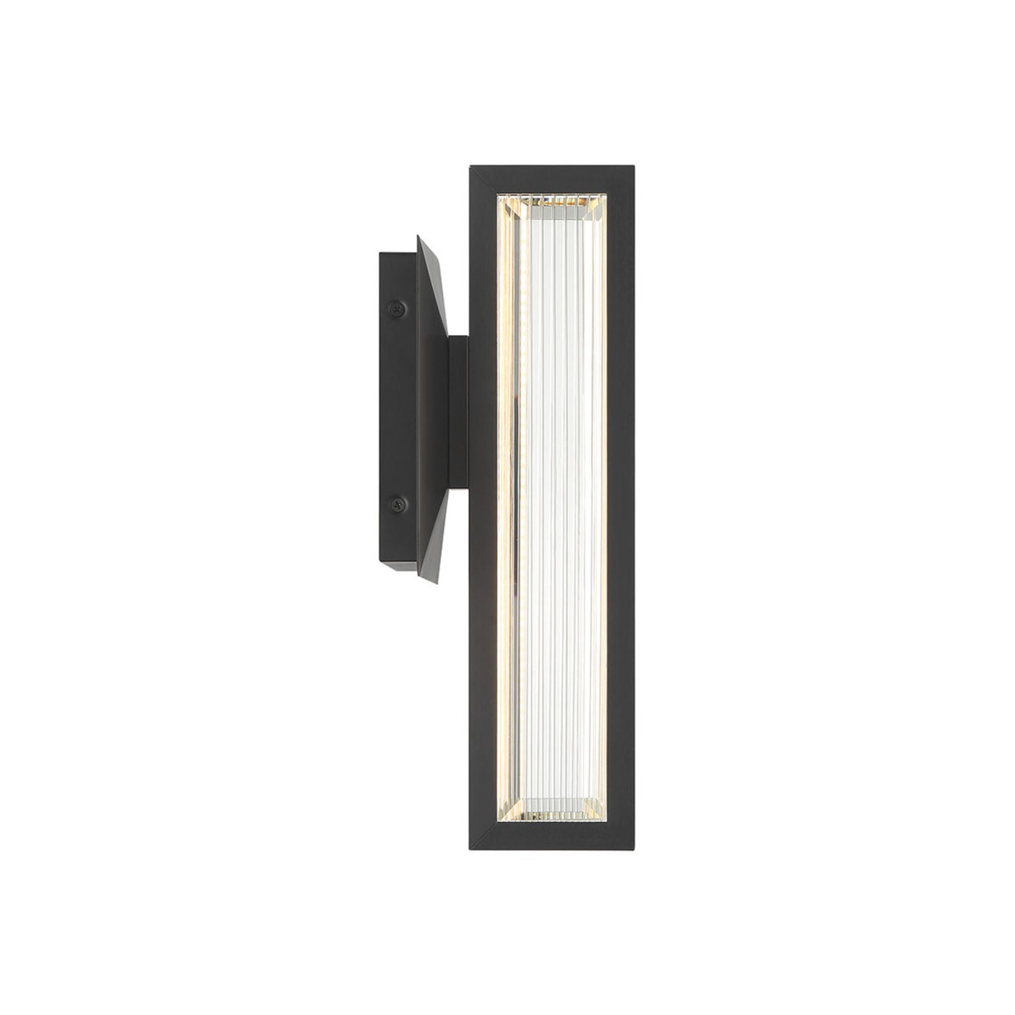 Eurofase Aelin Outdoor Sconce, 14 in. Height, Matte Black with Contemporary Crystal Accents