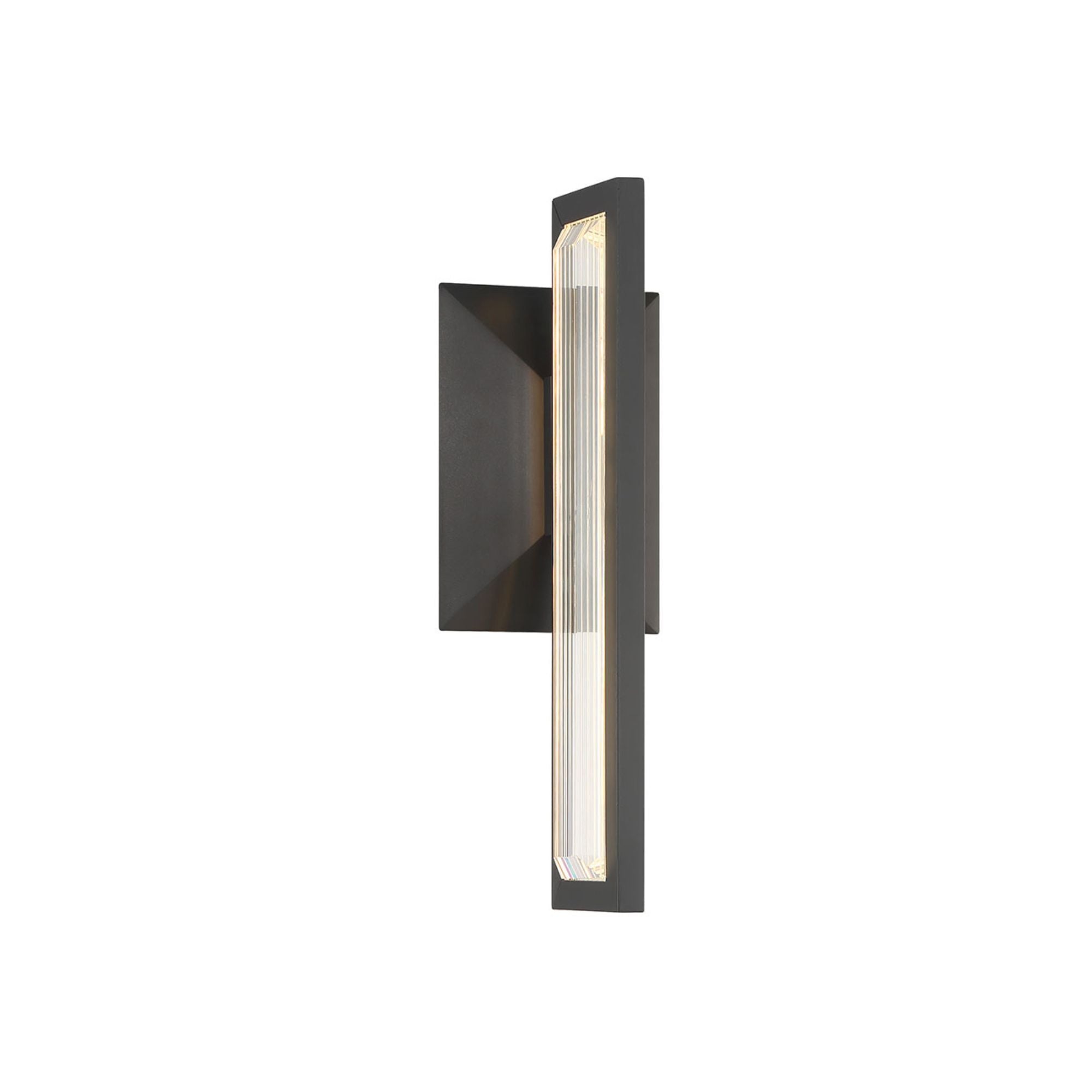 Eurofase Aelin Outdoor Sconce, 14 in. Height, Matte Black with Contemporary Crystal Accents