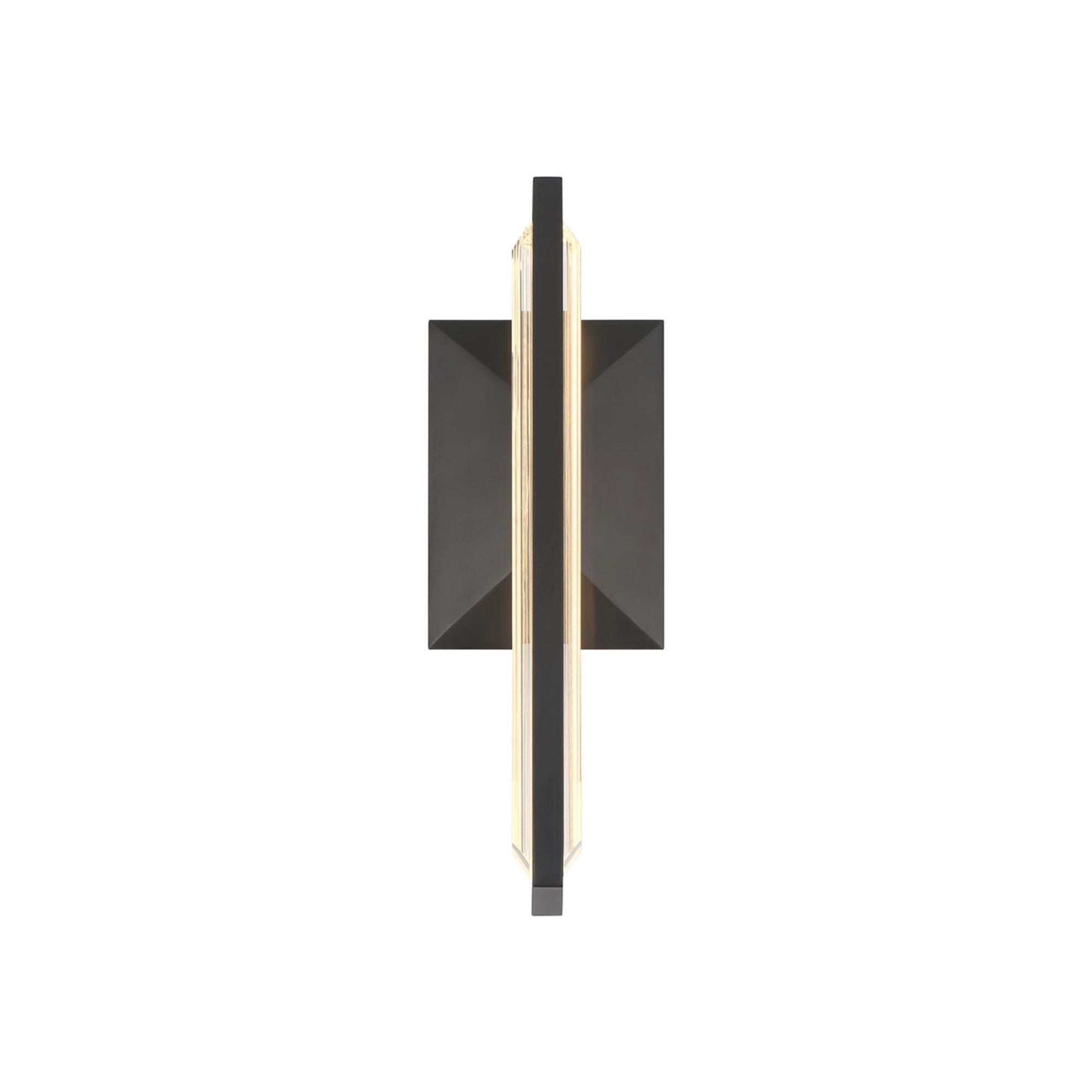 Eurofase Aelin Outdoor Sconce, 14 in. Height, Matte Black with Contemporary Crystal Accents