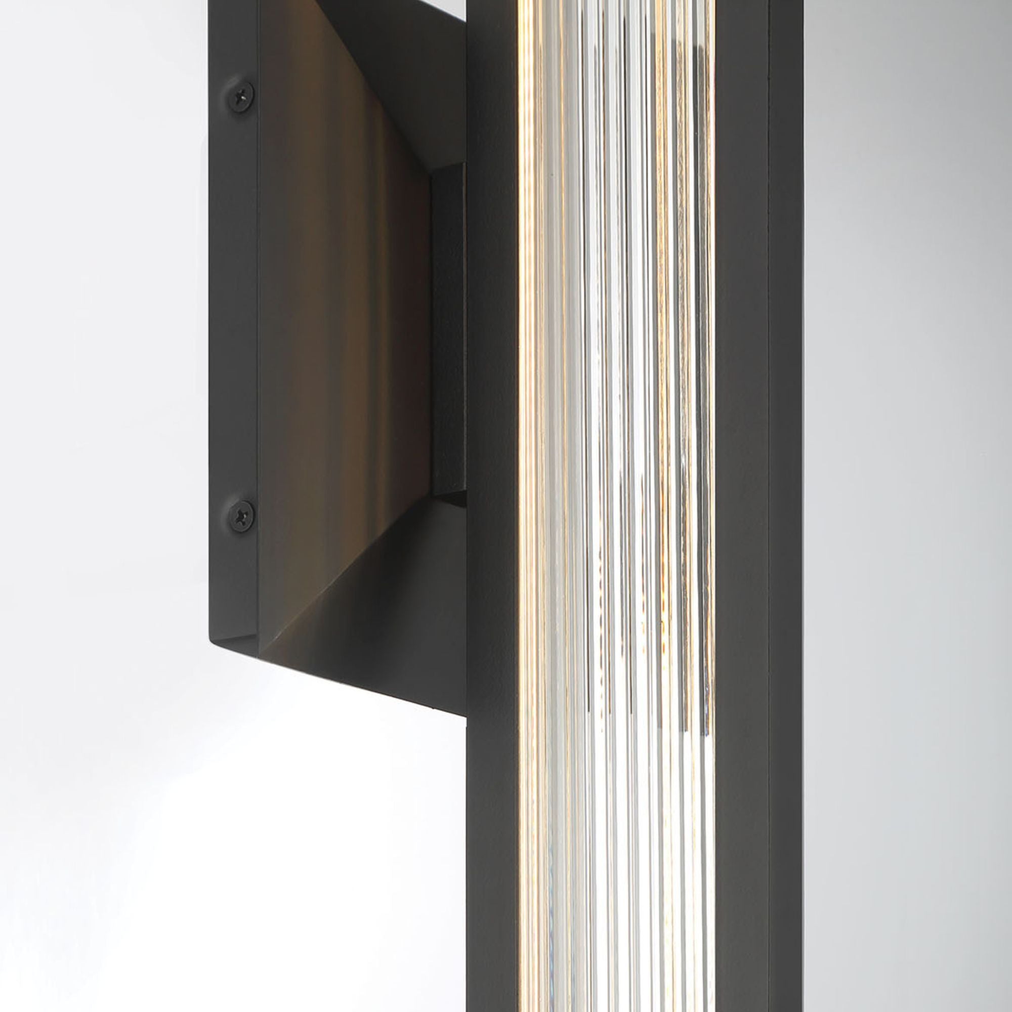 Eurofase Aelin Outdoor Sconce, 18 in. Height, Matte Black with Contemporary Crystal Accents