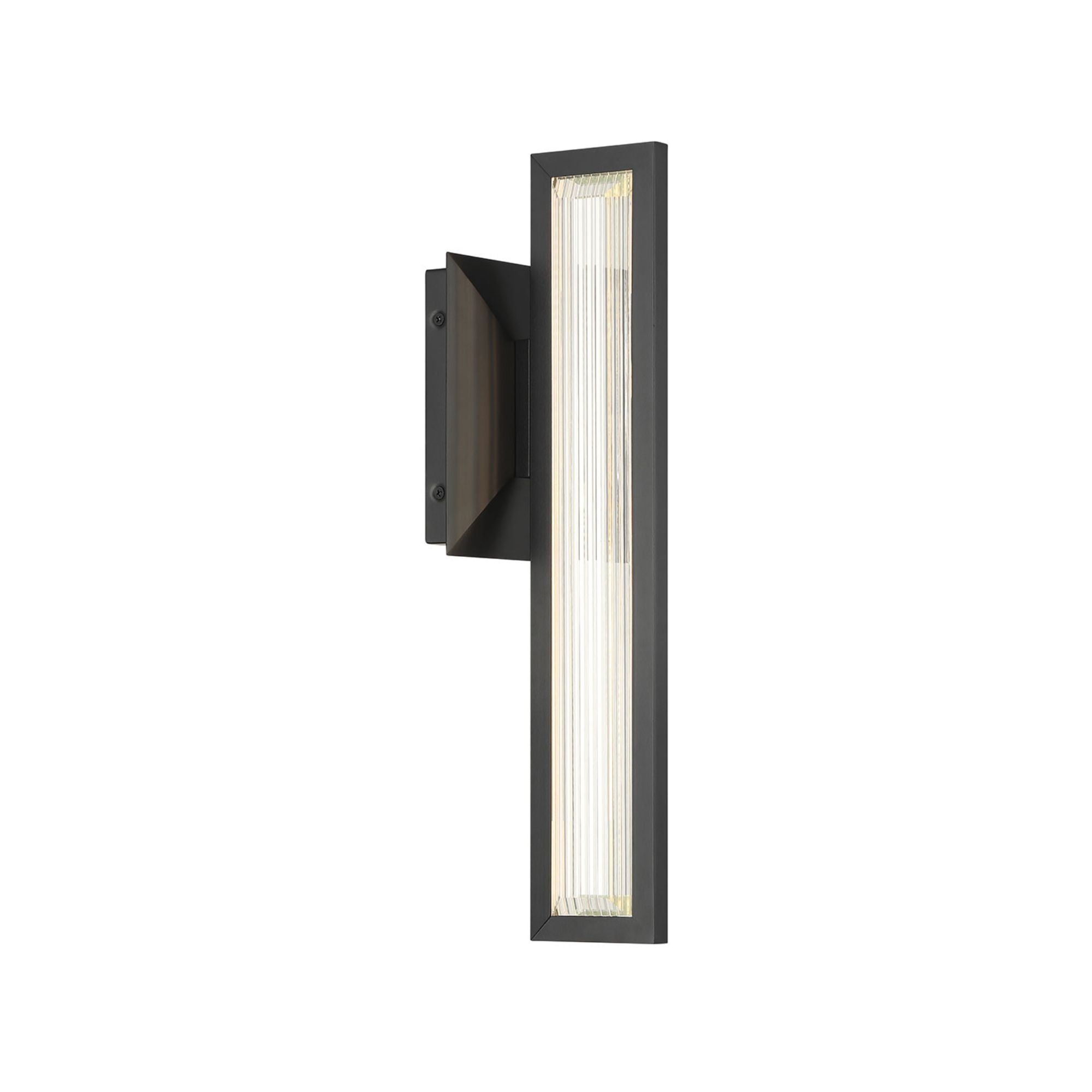 Eurofase Aelin Outdoor Sconce, 18 in. Height, Matte Black with Contemporary Crystal Accents