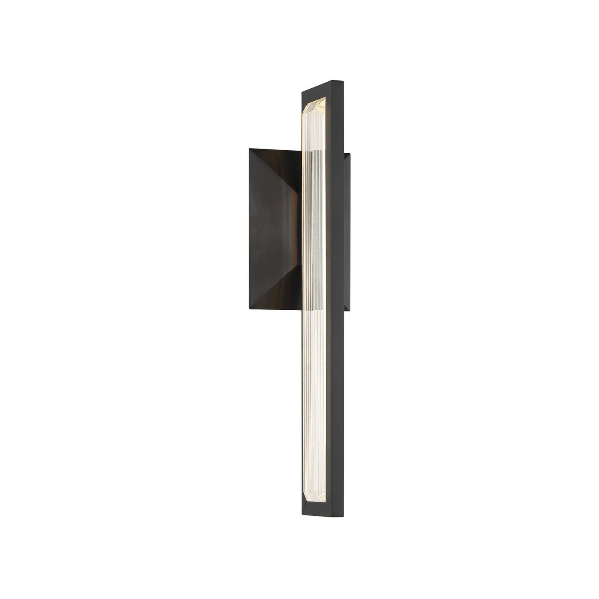 Eurofase Aelin Outdoor Sconce, 18 in. Height, Matte Black with Contemporary Crystal Accents