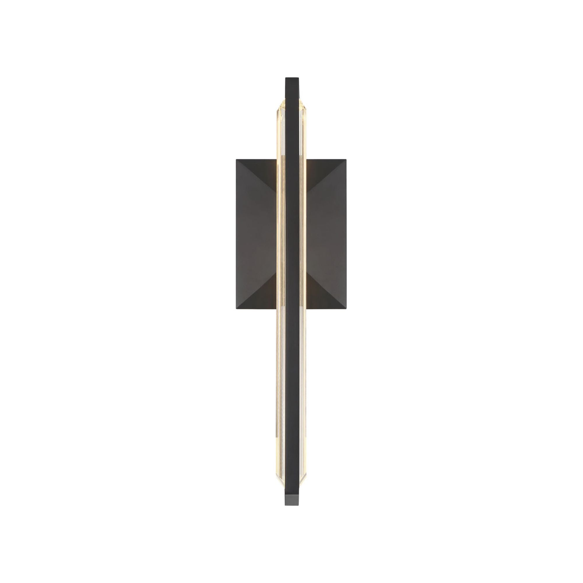 Eurofase Aelin Outdoor Sconce, 18 in. Height, Matte Black with Contemporary Crystal Accents
