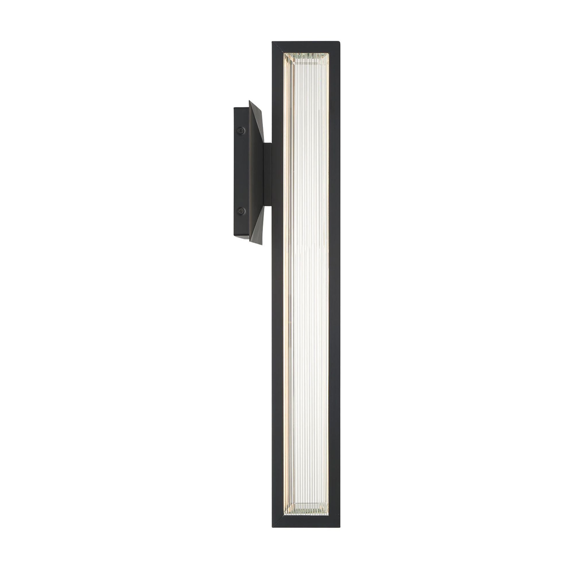 Eurofase Aelin Outdoor Sconce, 24 in. Height, Matte Black with Contemporary Crystal Accents