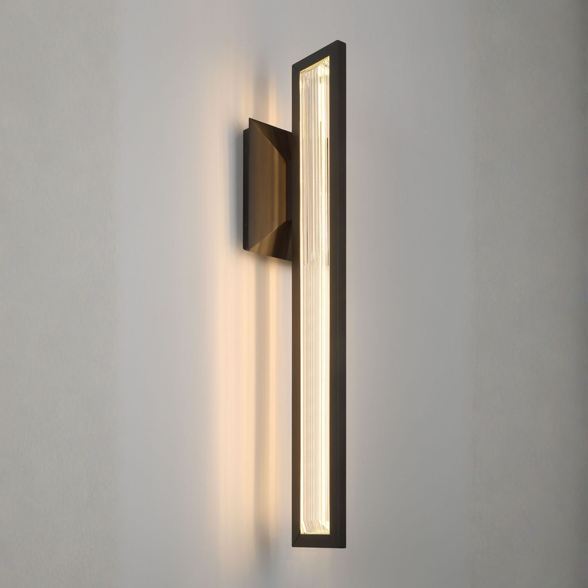 Eurofase Aelin Outdoor Sconce, 24 in. Height, Matte Black with Contemporary Crystal Accents