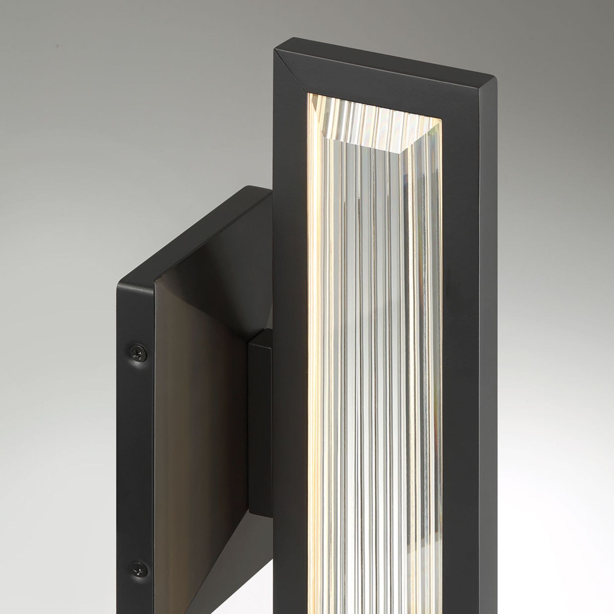 Eurofase Aelin Outdoor Sconce, 24 in. Height, Matte Black with Contemporary Crystal Accents