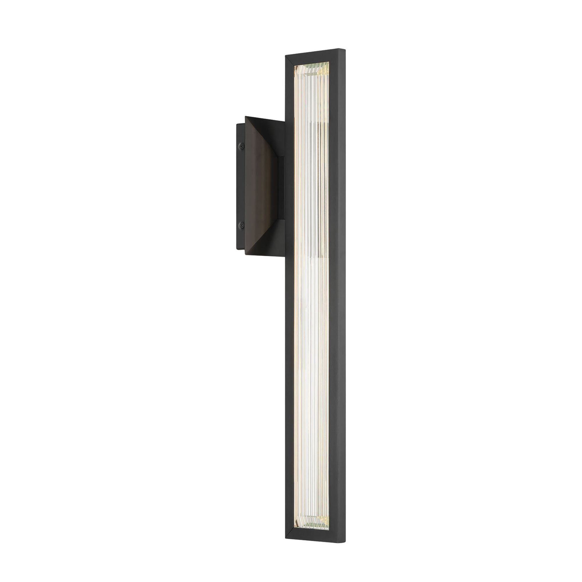 Eurofase Aelin Outdoor Sconce, 24 in. Height, Matte Black with Contemporary Crystal Accents