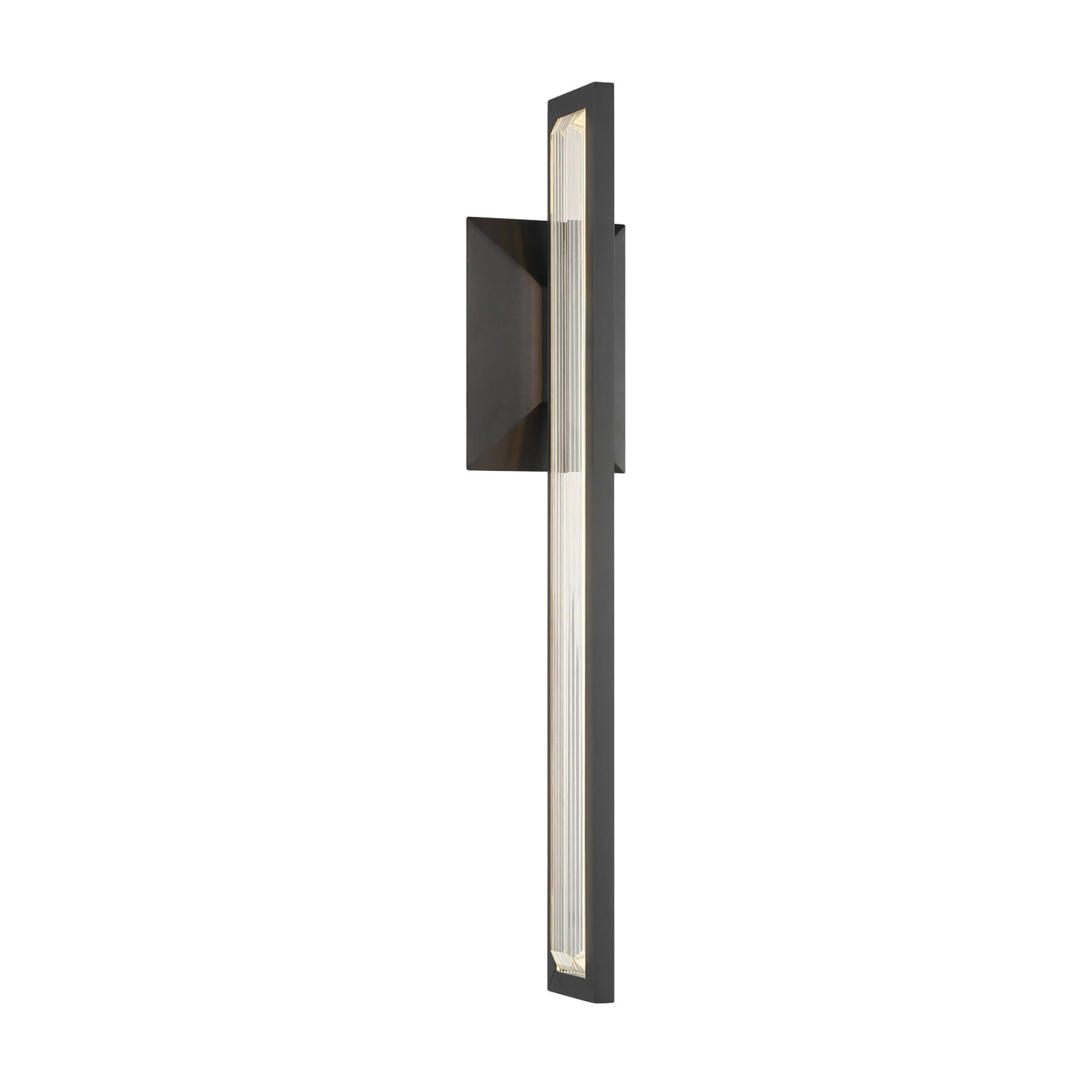 Eurofase Aelin Outdoor Sconce, 24 in. Height, Matte Black with Contemporary Crystal Accents