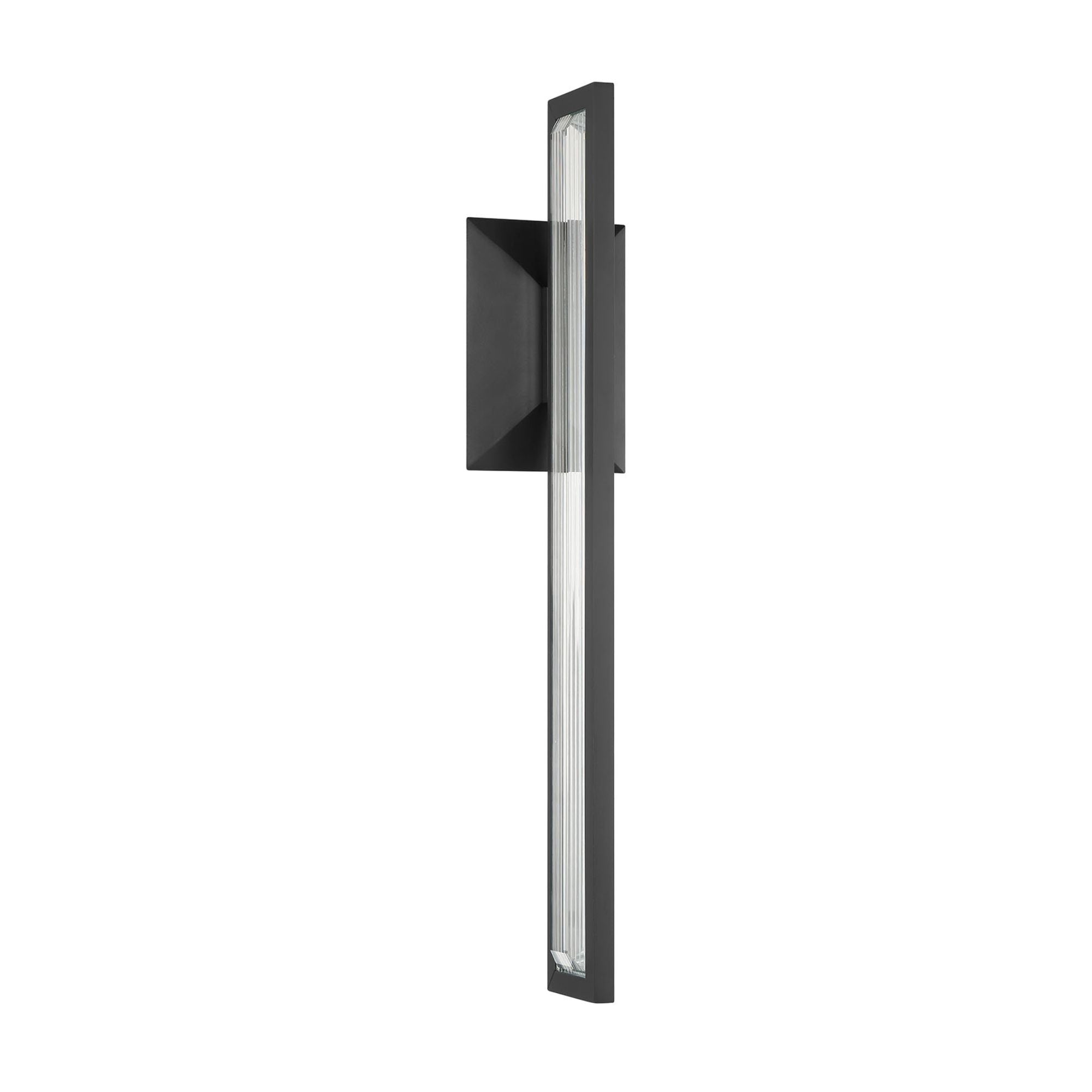 Eurofase Aelin Outdoor Sconce, 24 in. Height, Matte Black with Contemporary Crystal Accents