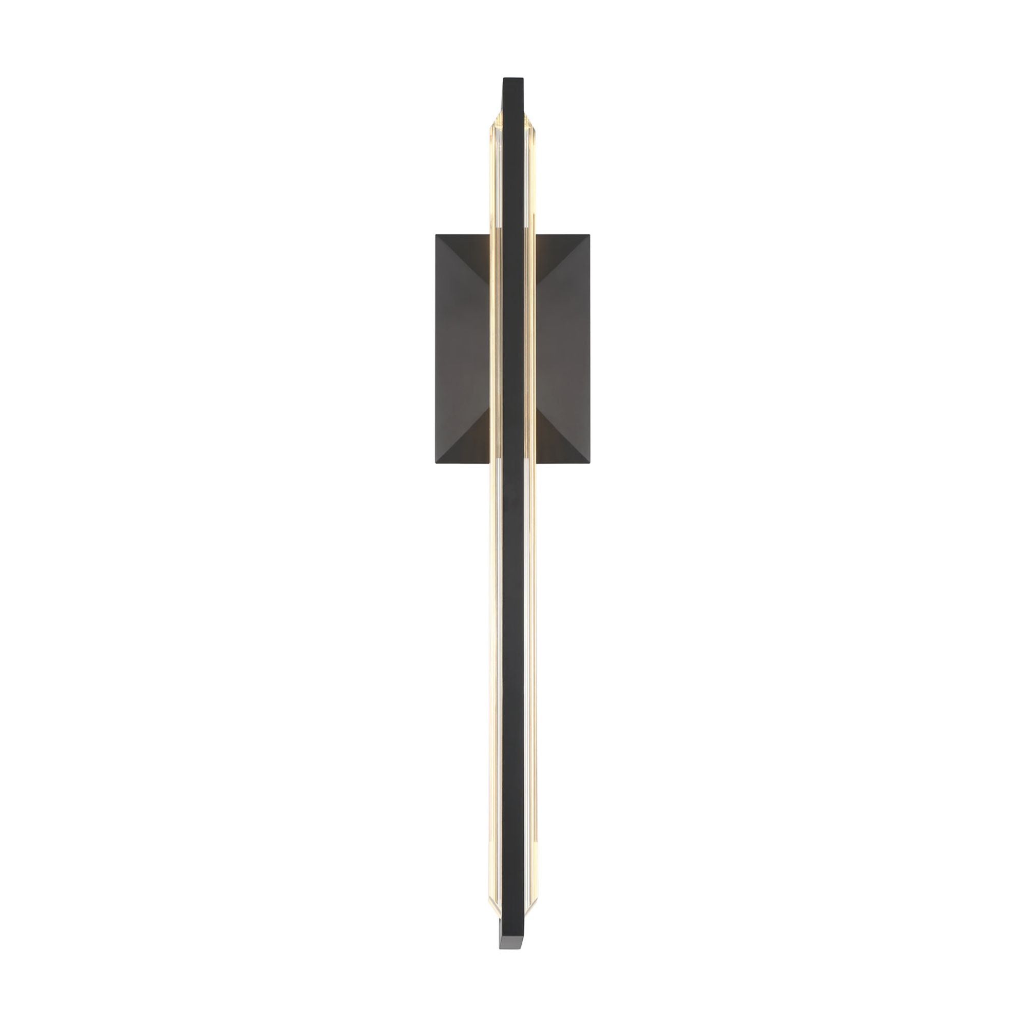 Eurofase Aelin Outdoor Sconce, 24 in. Height, Matte Black with Contemporary Crystal Accents