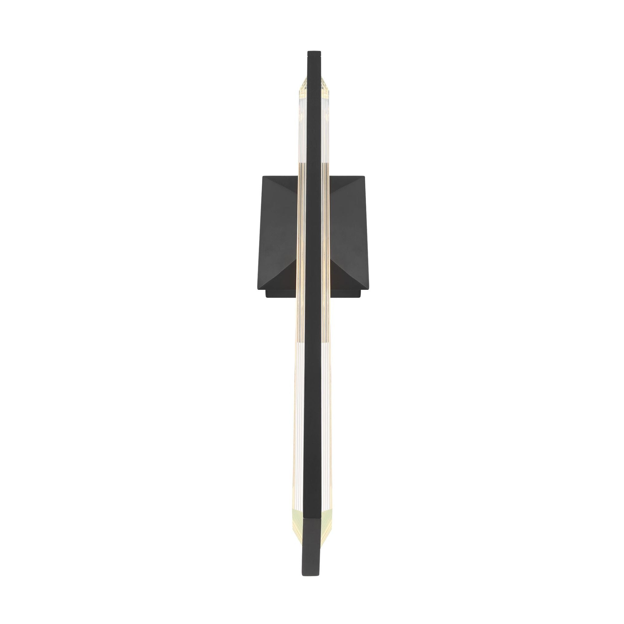Eurofase Aelin Outdoor Sconce, 24 in. Height, Matte Black with Contemporary Crystal Accents