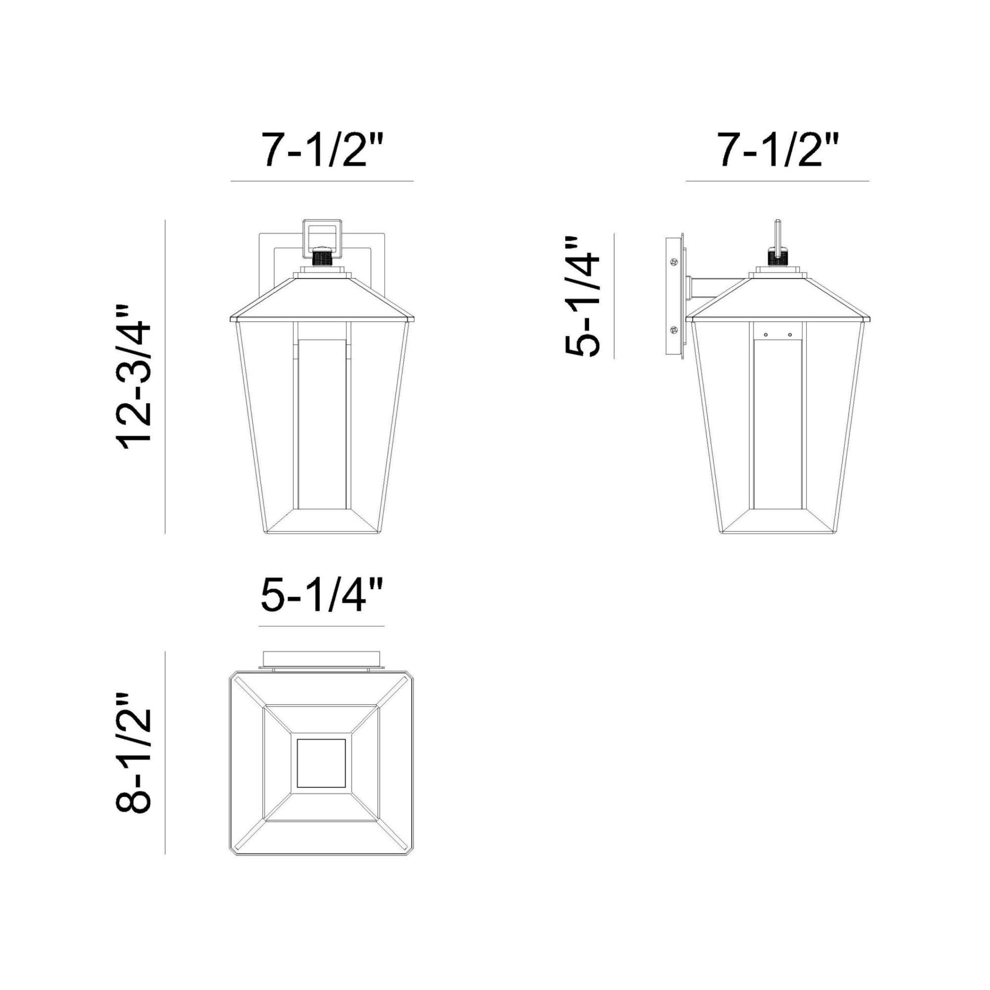 Eurofase Andson Outdoor Sconce, 12.75 in. Height, Brass-Sand Black Mix