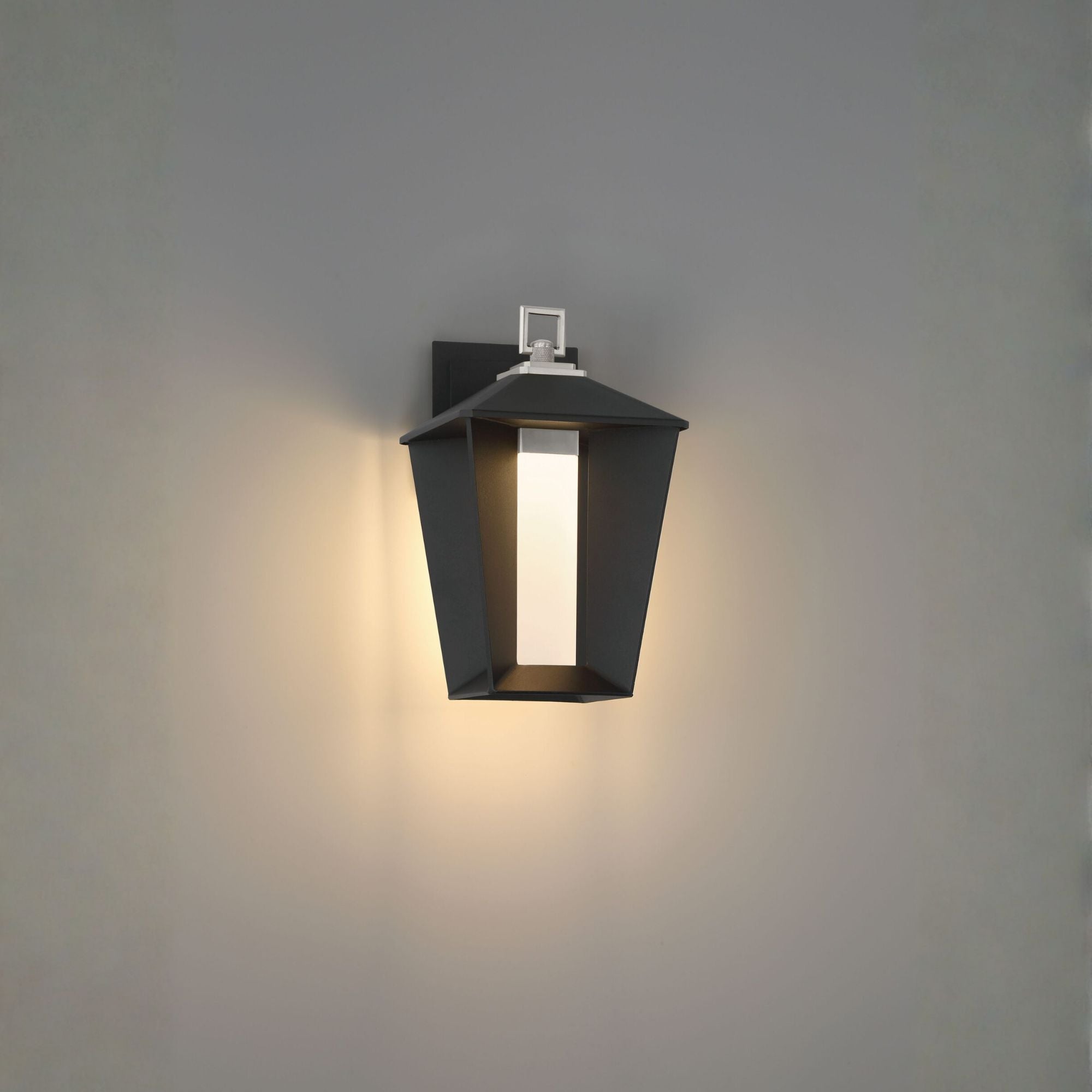 Eurofase Andson Outdoor Sconce, 12.75in. Height, Satin Nickel-Sand Black Mix
