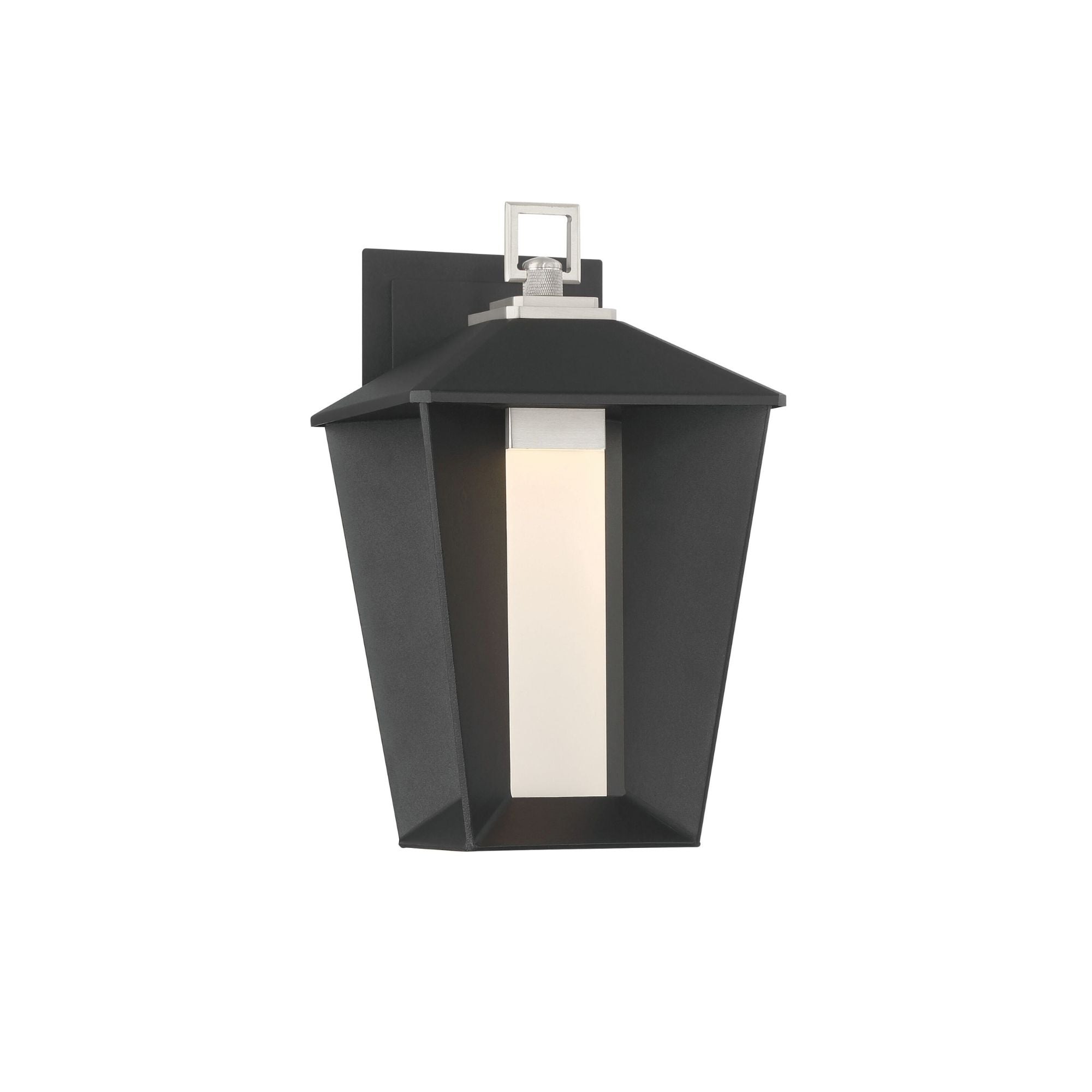 Eurofase Andson Outdoor Sconce, 12.75in. Height, Satin Nickel-Sand Black Mix