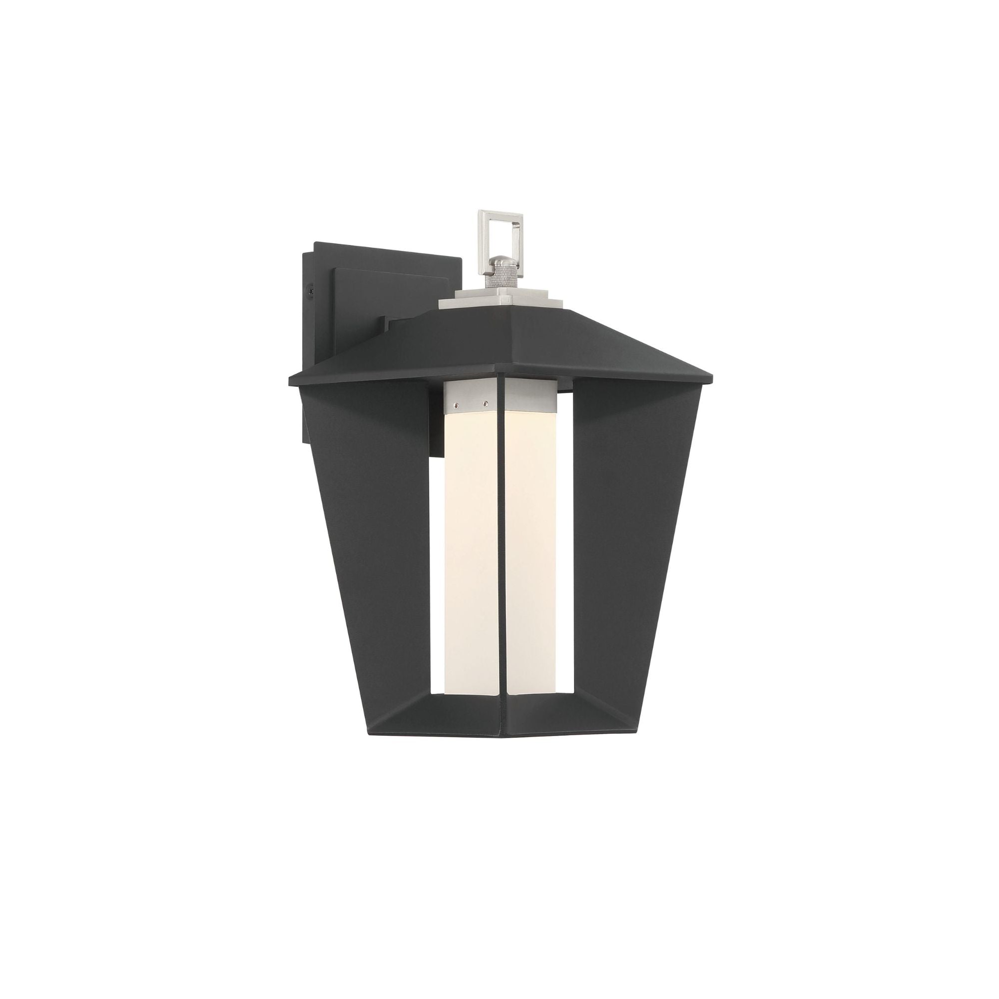 Eurofase Andson Outdoor Sconce, 12.75in. Height, Satin Nickel-Sand Black Mix