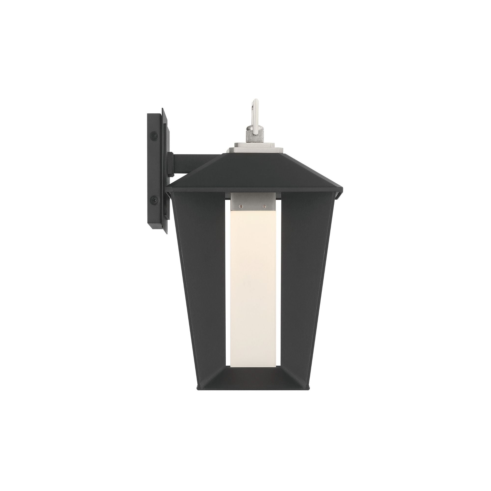 Eurofase Andson Outdoor Sconce, 12.75in. Height, Satin Nickel-Sand Black Mix