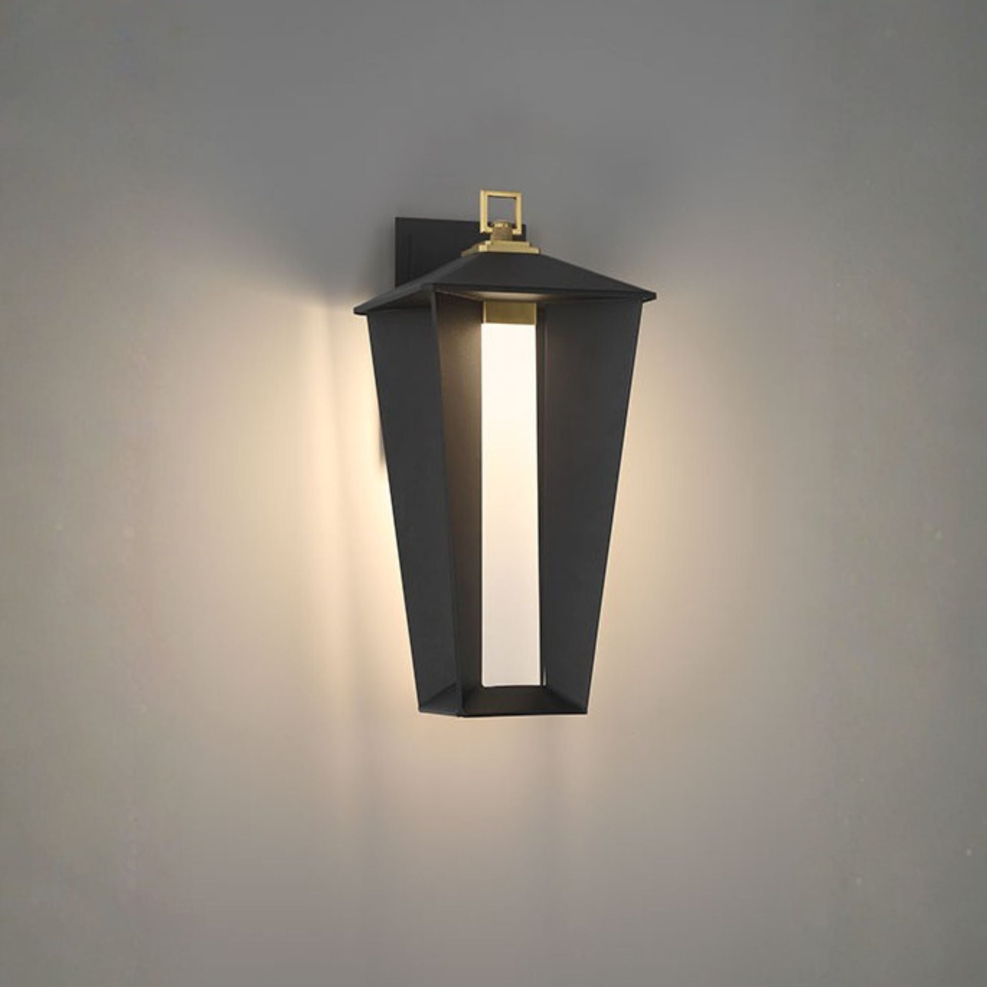 Eurofase Andson Outdoor Sconce, 18.75 in. Height, Brass-Sand Black Mix