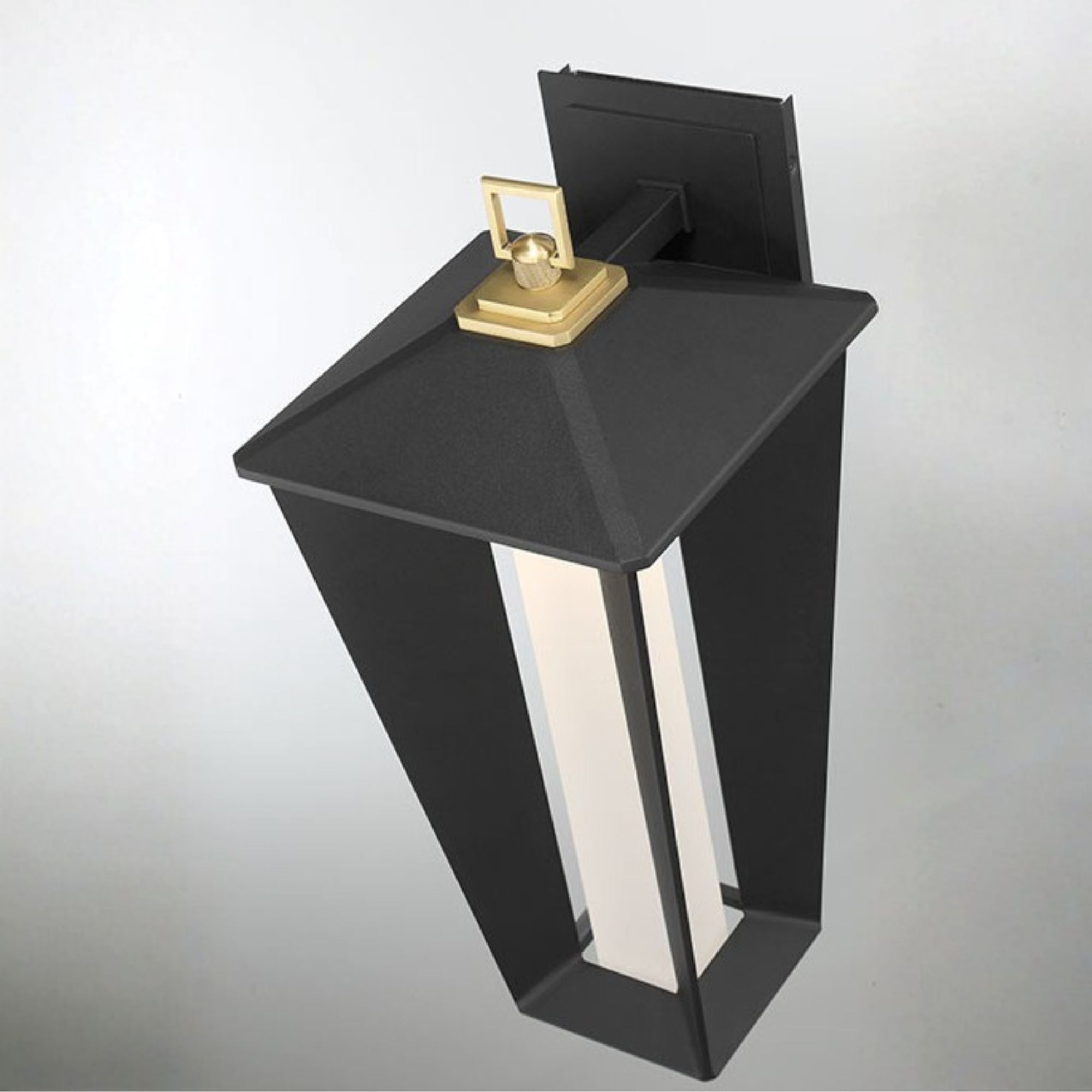 Eurofase Andson Outdoor Sconce, 18.75 in. Height, Brass-Sand Black Mix