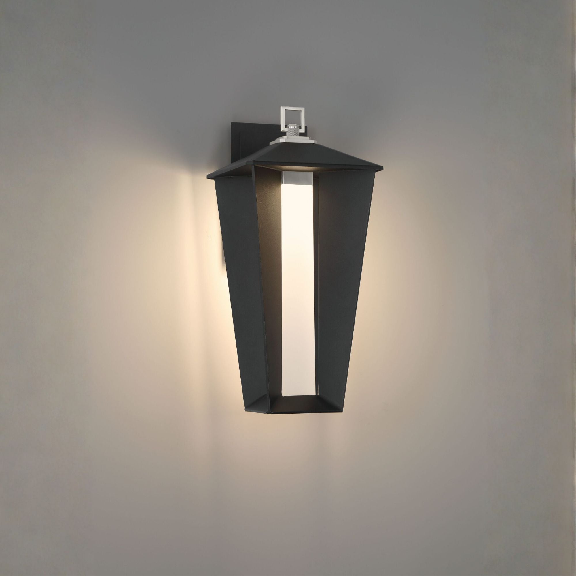 Eurofase Andson Outdoor Sconce, 18.75 in. Height, Satin Nickel-Sand Black Mix