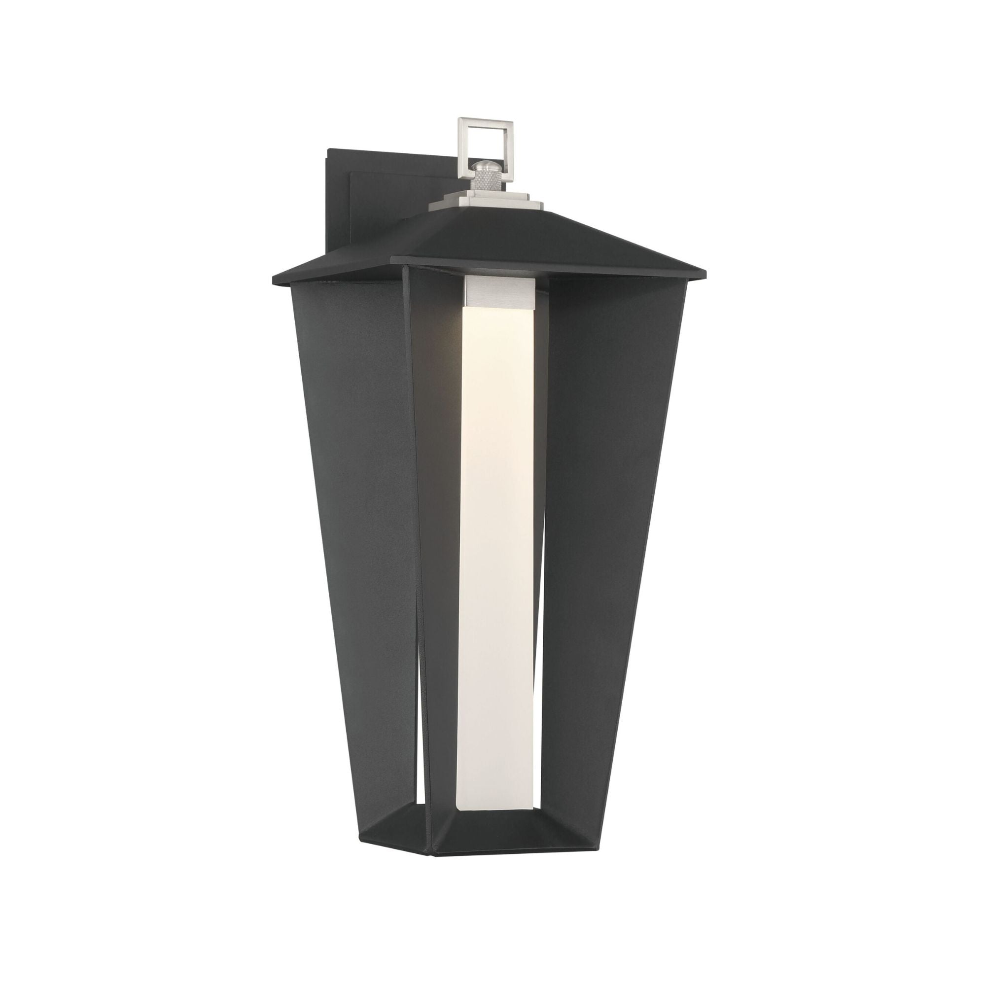 Eurofase Andson Outdoor Sconce, 18.75 in. Height, Satin Nickel-Sand Black Mix