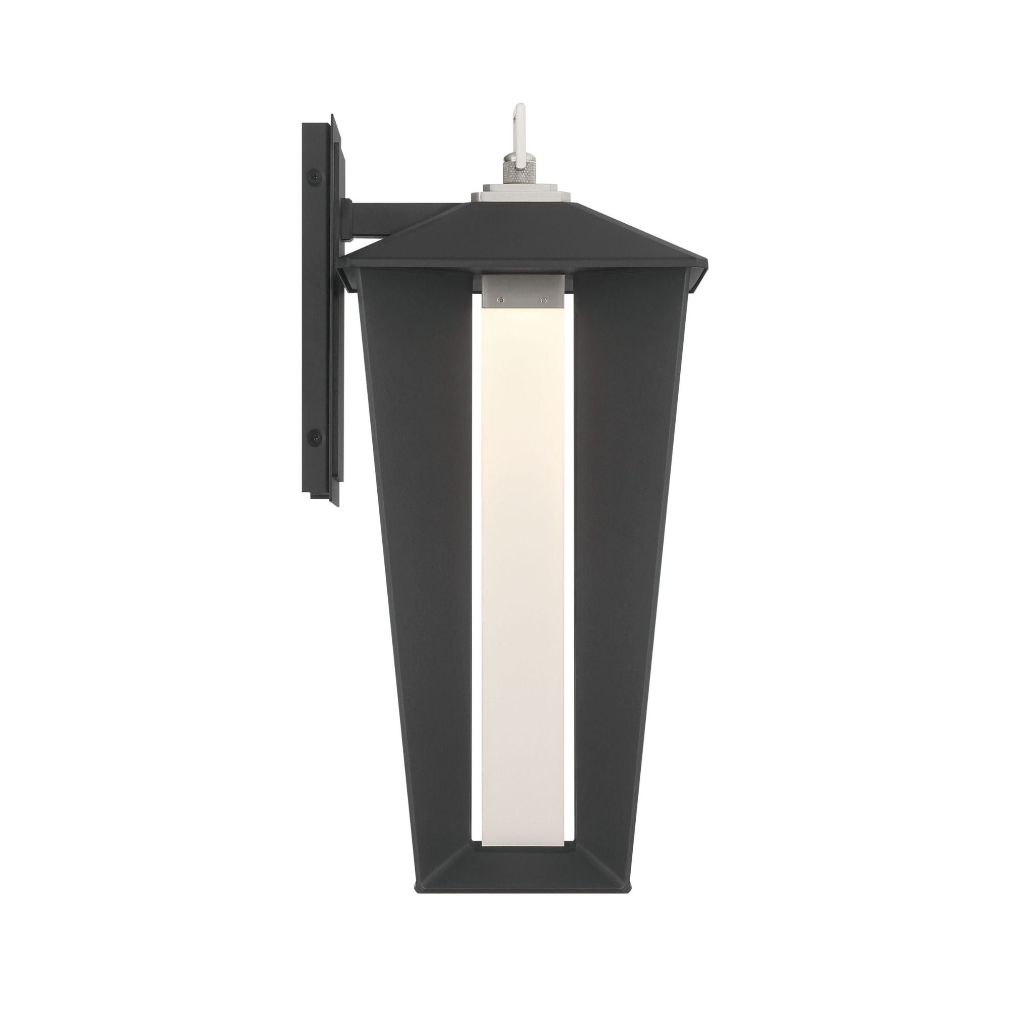 Eurofase Andson Outdoor Sconce, 18.75 in. Height, Satin Nickel-Sand Black Mix