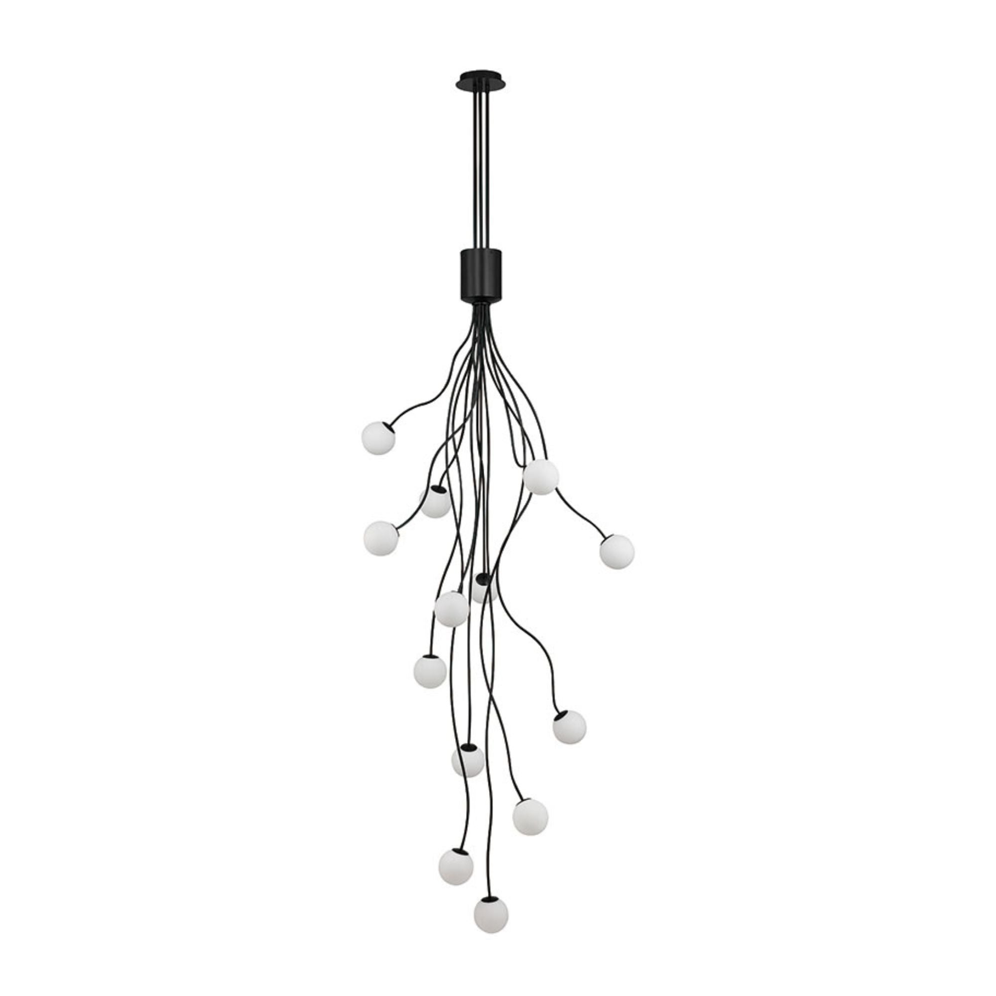 Eurofase Athena 28 in. 13-Light Chandelier, Matte Black