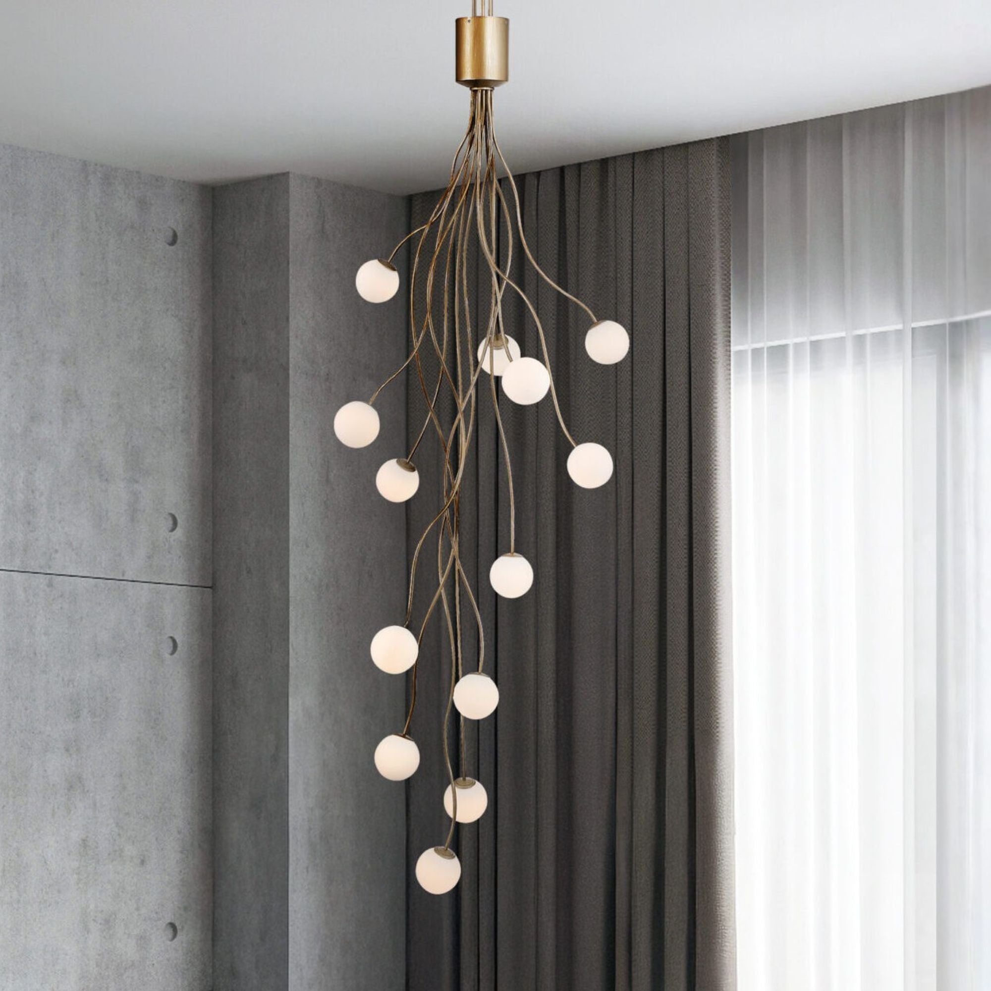 Eurofase Athena 28 in. 13-Light Chandelier, Antique Gold