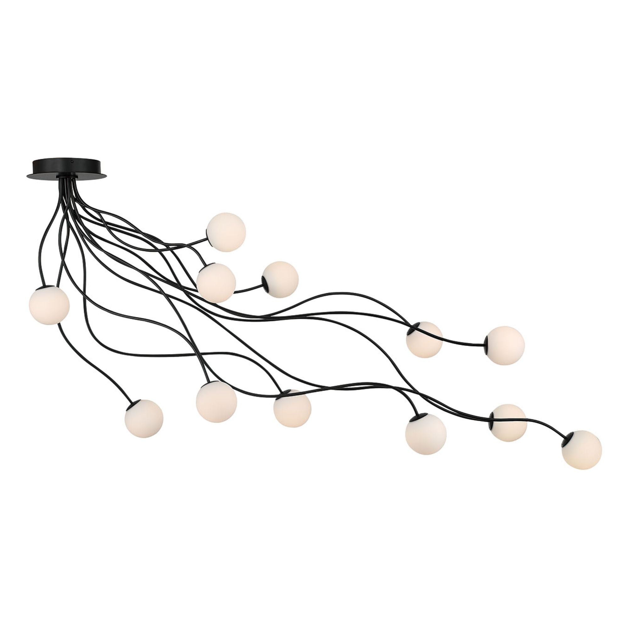 Eurofase Athena 20 in. Semi-Flush Mount Light, Matte Black