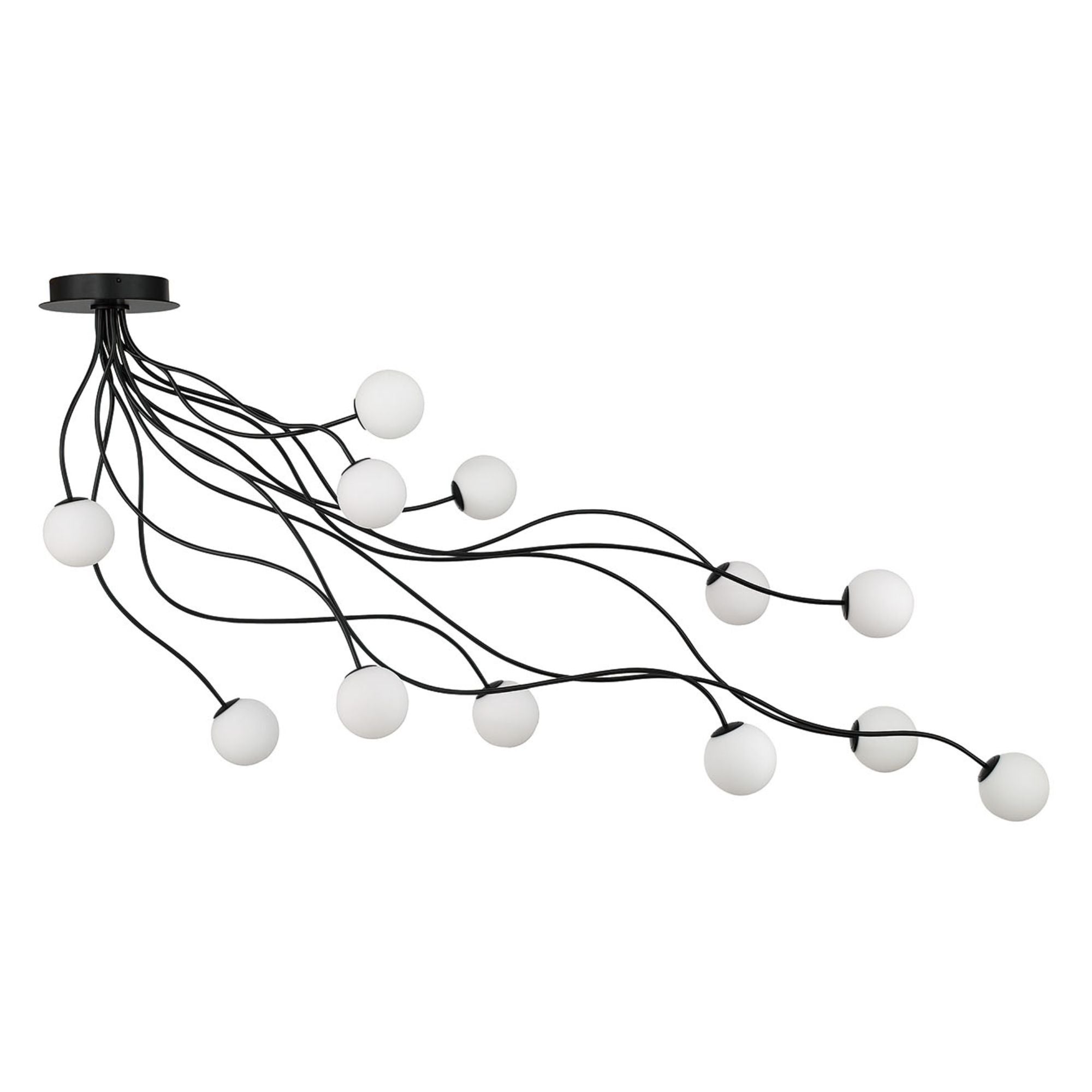 Eurofase Athena 20 in. Semi-Flush Mount Light, Matte Black