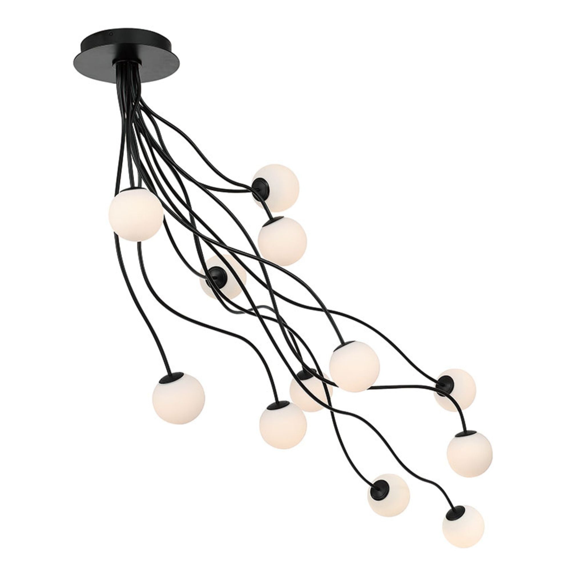 Eurofase Athena 20 in. Semi-Flush Mount Light, Matte Black