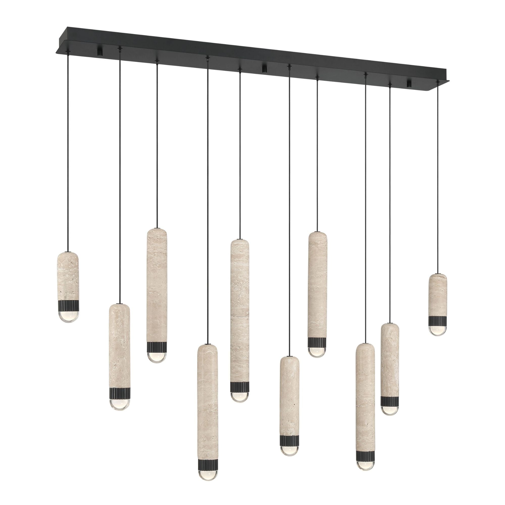 Eurofase Cambre 50 in. 10-Light Chandelier, Matte Black