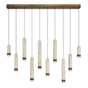Eurofase Cambre 50 in. 10-Light Chandelier, Antique Brass