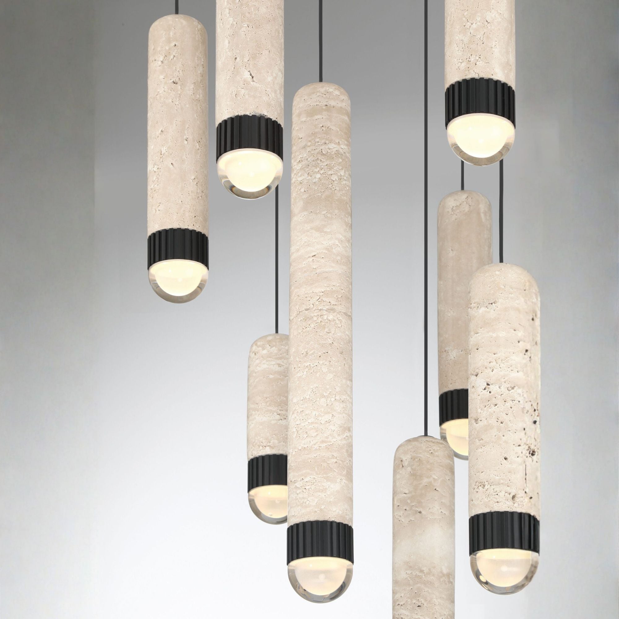Eurofase Cambre 22 in. 10-Light Chandelier, Matte Black