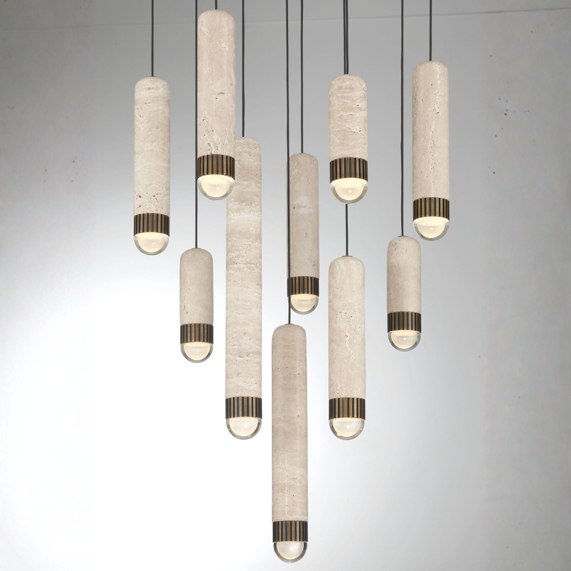 Eurofase Cambre 22 in. 10-Light Chandelier, Antique Brass