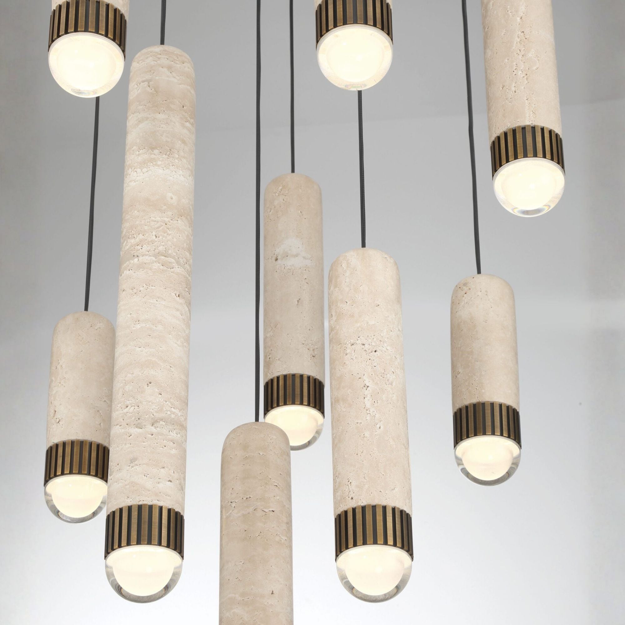 Eurofase Cambre 22 in. 10-Light Chandelier, Antique Brass
