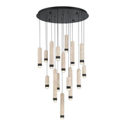 Eurofase Cambre 32 in. 16-Light Chandelier, Matte Black