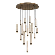 Eurofase Cambre 32 in. 16-Light Chandelier, Antique Brass