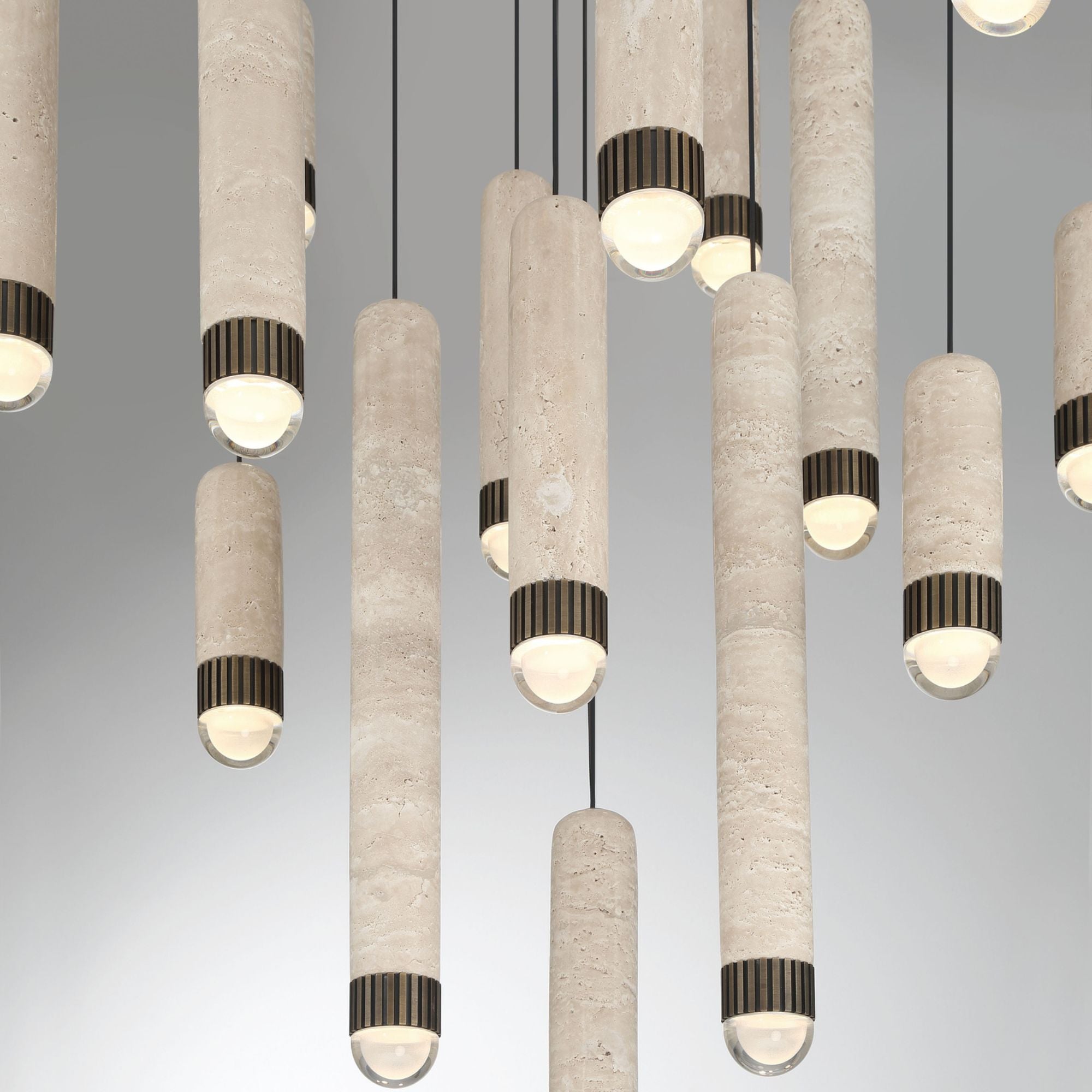 Eurofase Cambre 32 in. 16-Light Chandelier, Antique Brass